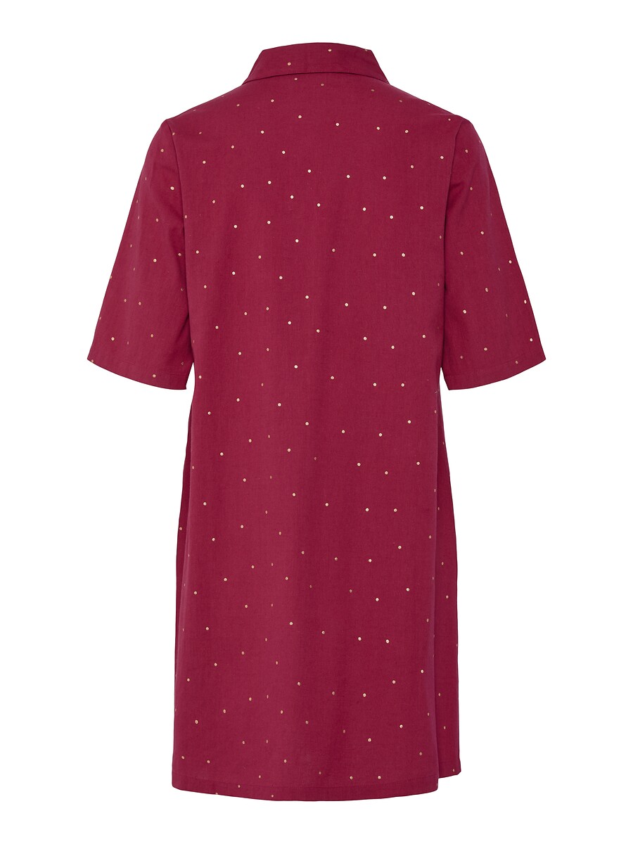 PEÇAS<br>Vestido camisa de bolinhas
