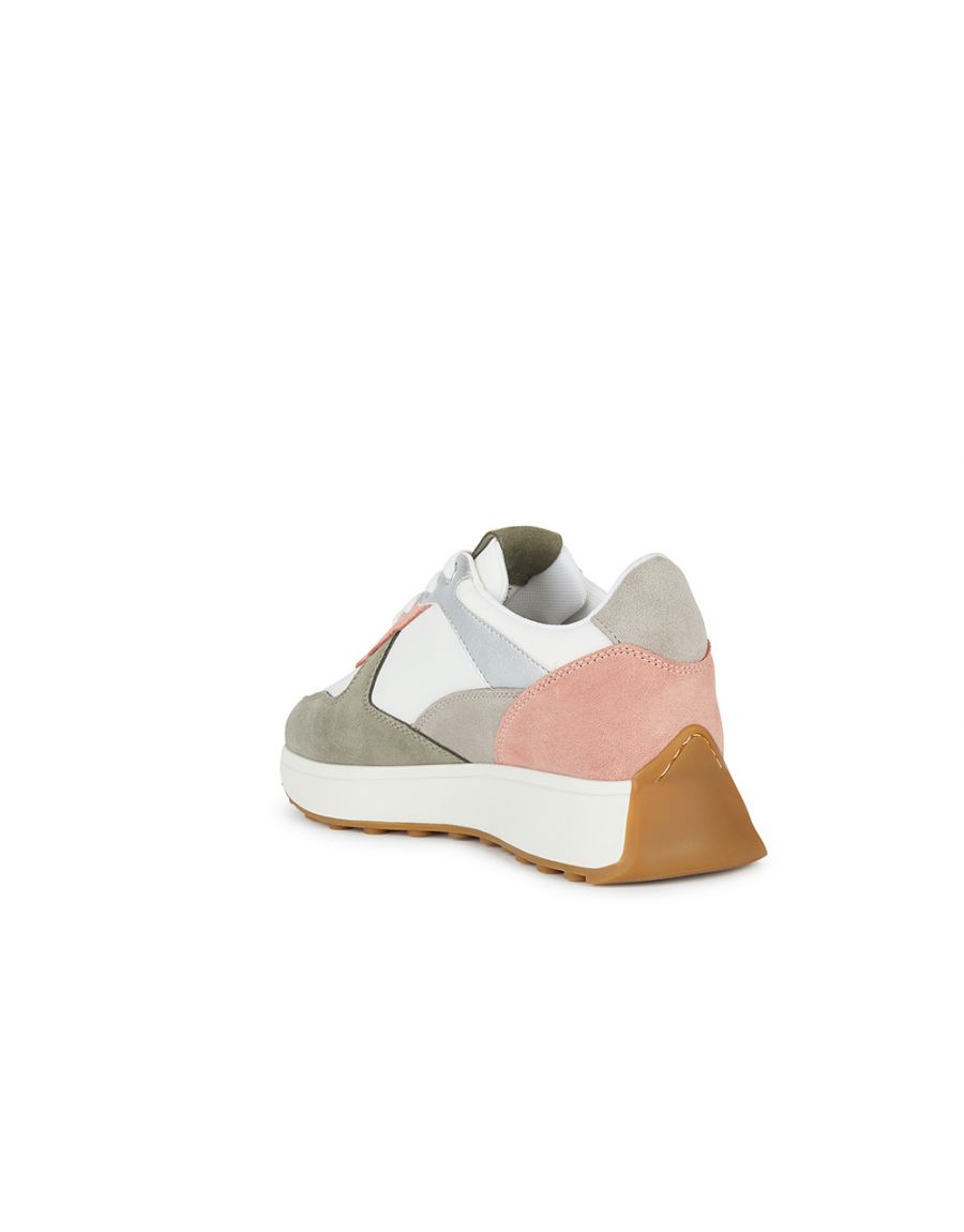 Baskets cuir kaki