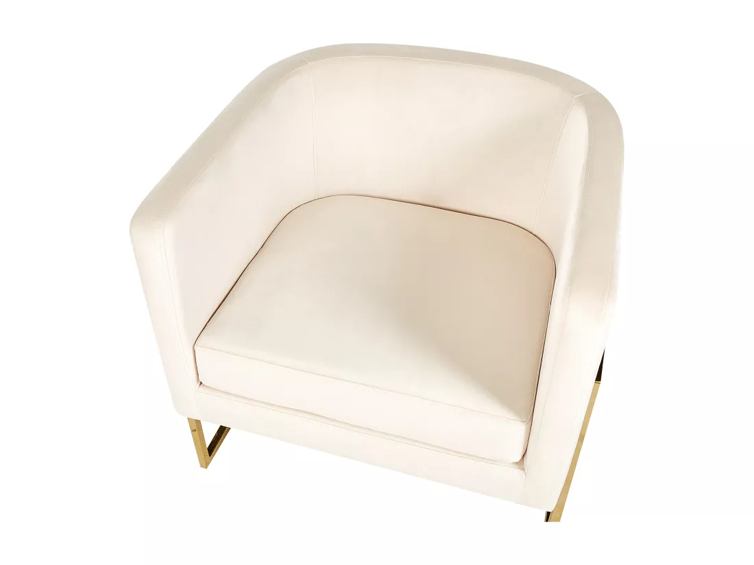 Fauteuil SIRKKA Velours Crème