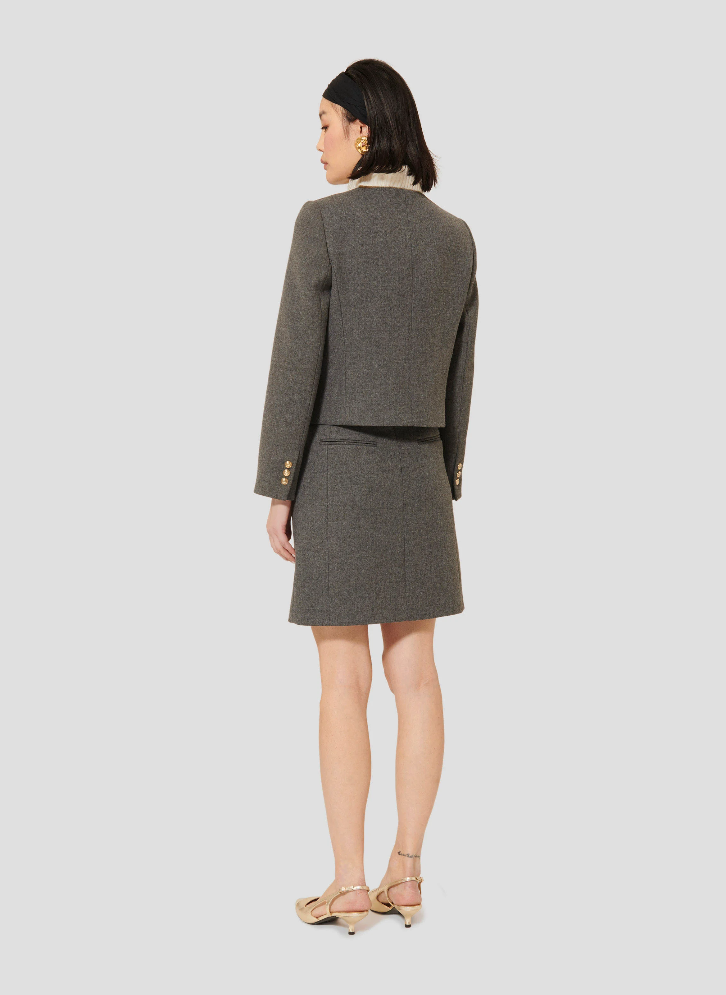 VESNA - Veste col rond| Gris