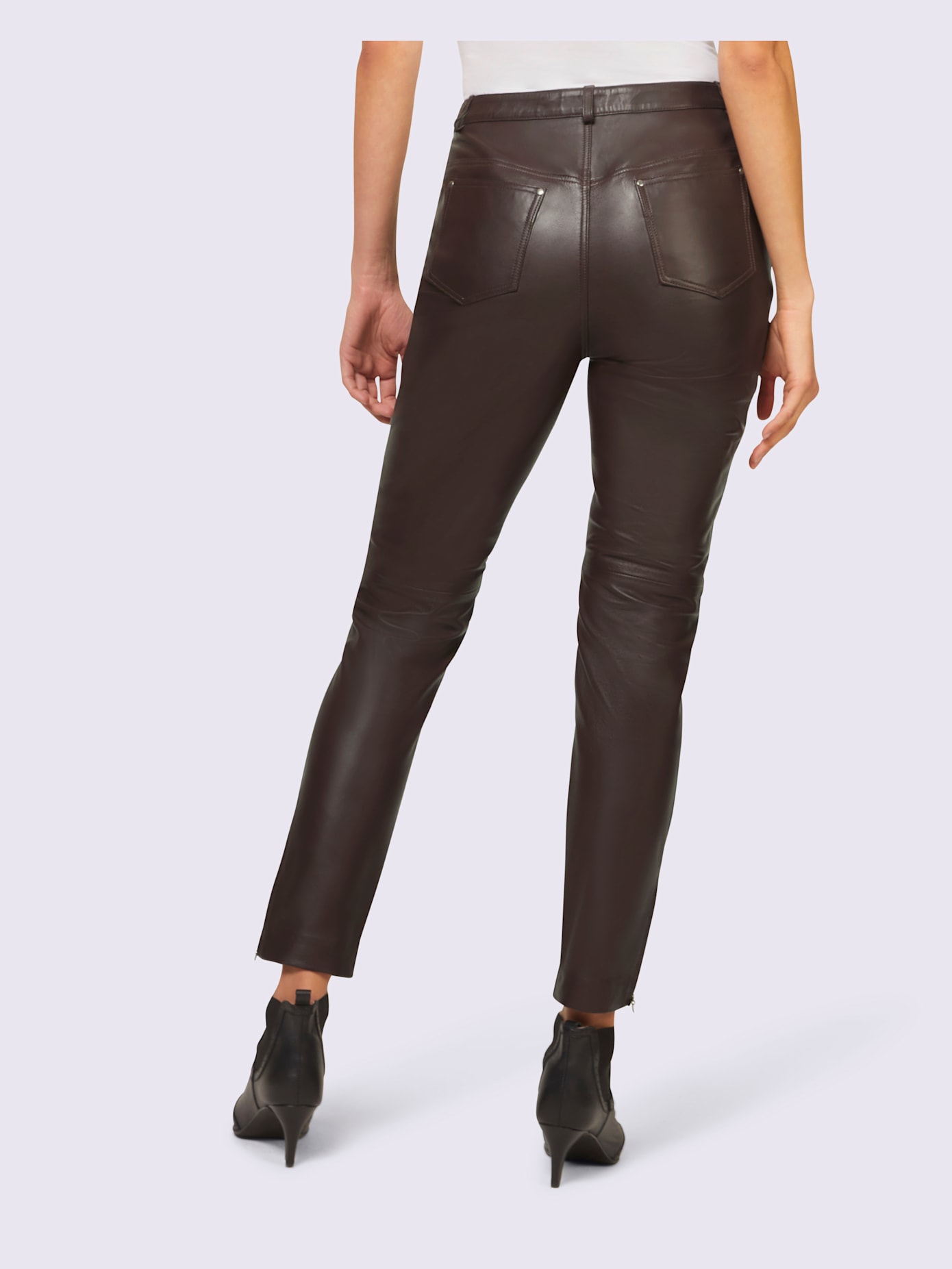 Pantalon en cuir cuir d'agneau souple
