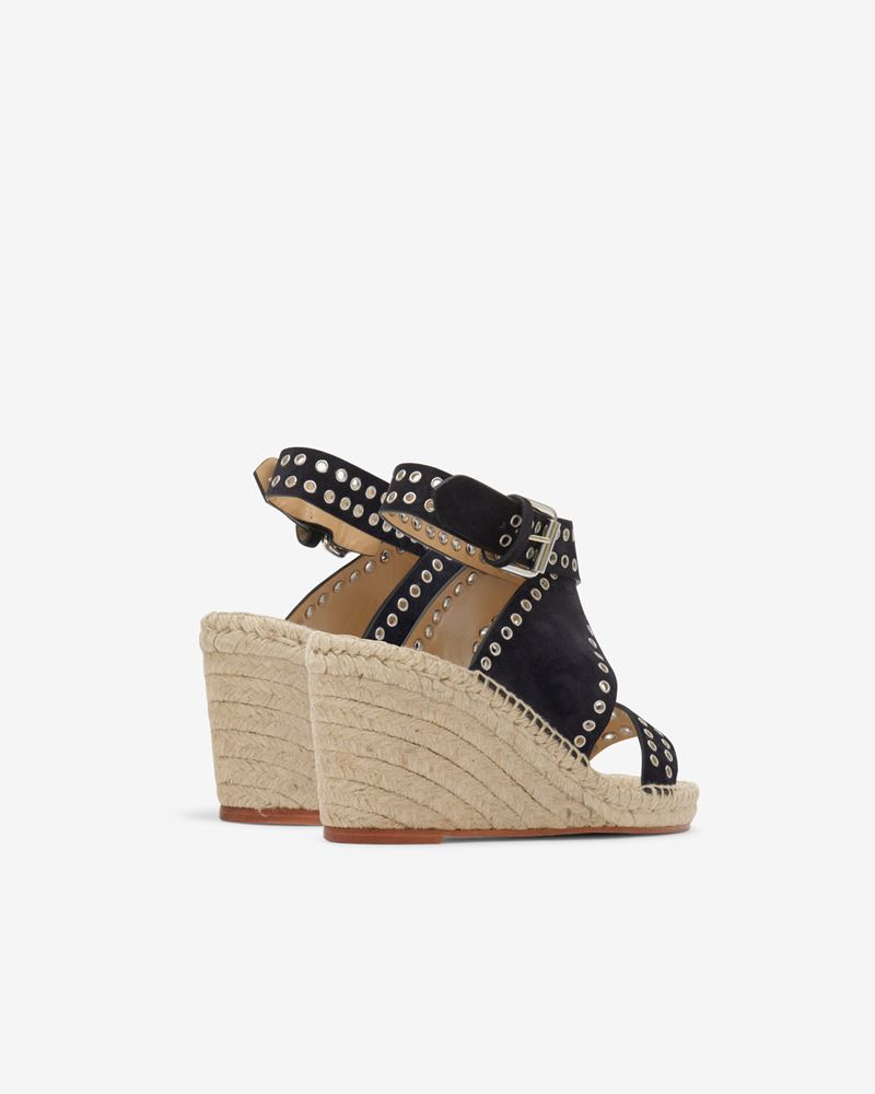 ESPADRILLES COMPENSÉES EN CUIR IRIANE