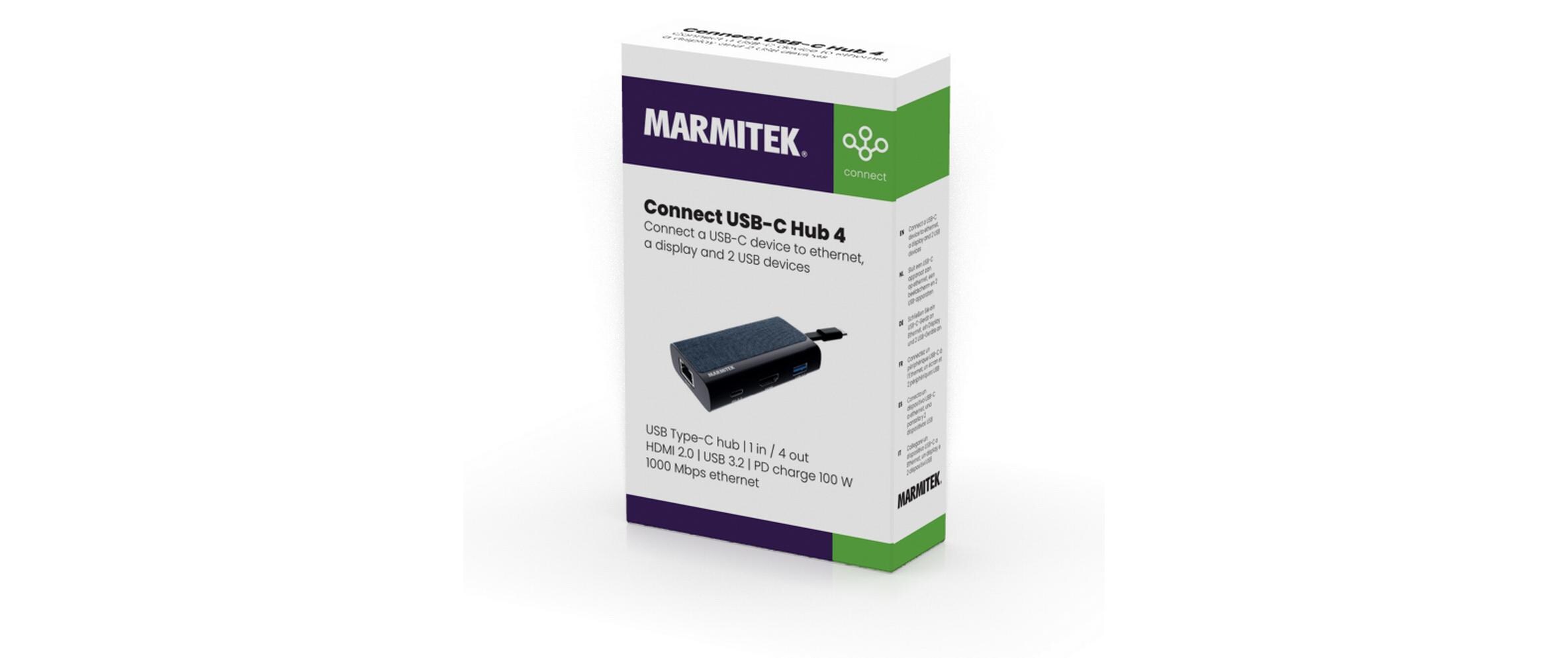 USB-Hub Connect USB-C Hub 4Portables Multi-Port USB-C Hub