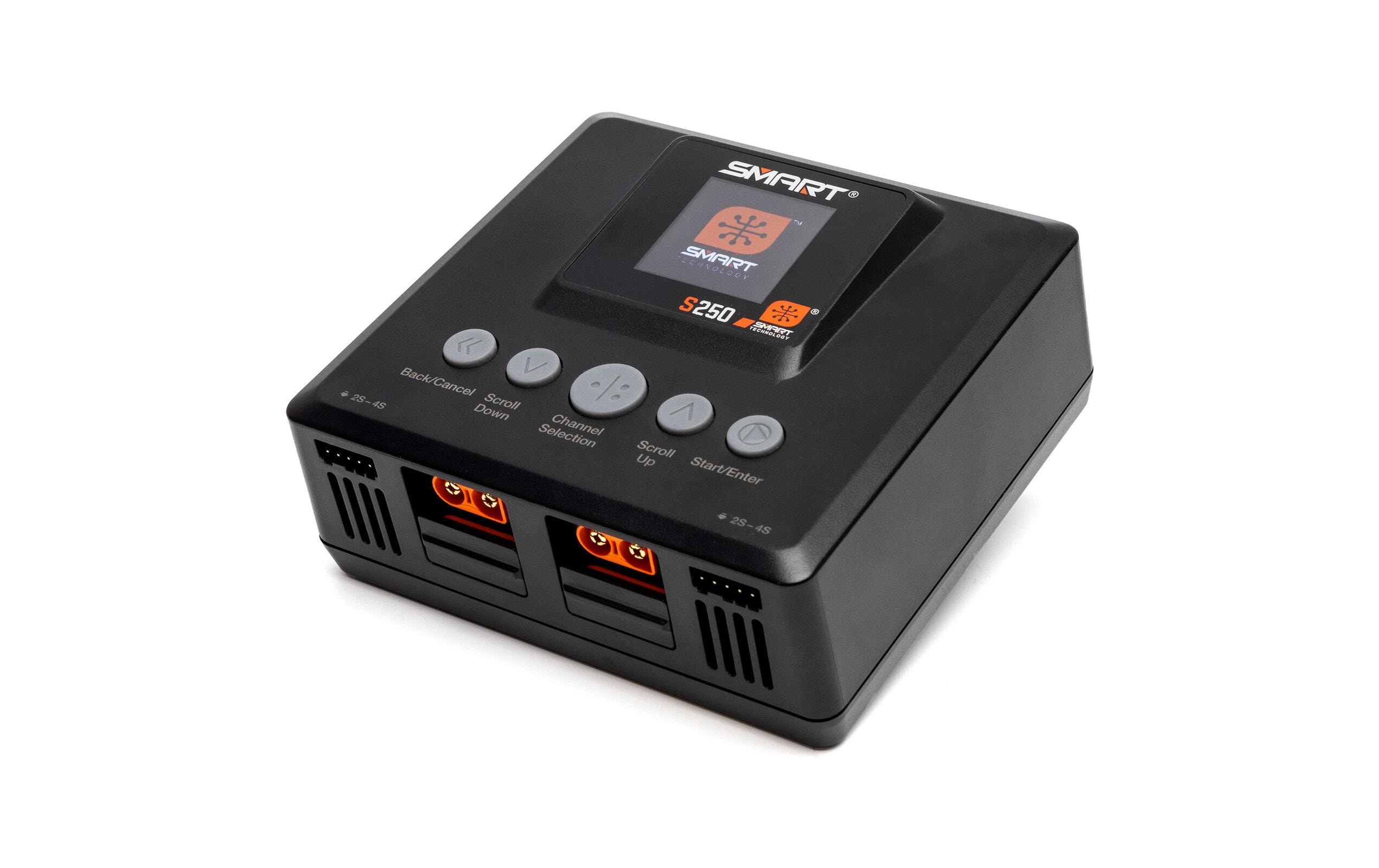 Dual-Ladegerät S250 AC 2 x 50W Smart 1-4S<br>Modellbau-Ladegerät mit 2 Ausgängen für 1-4S LiPo Akkus