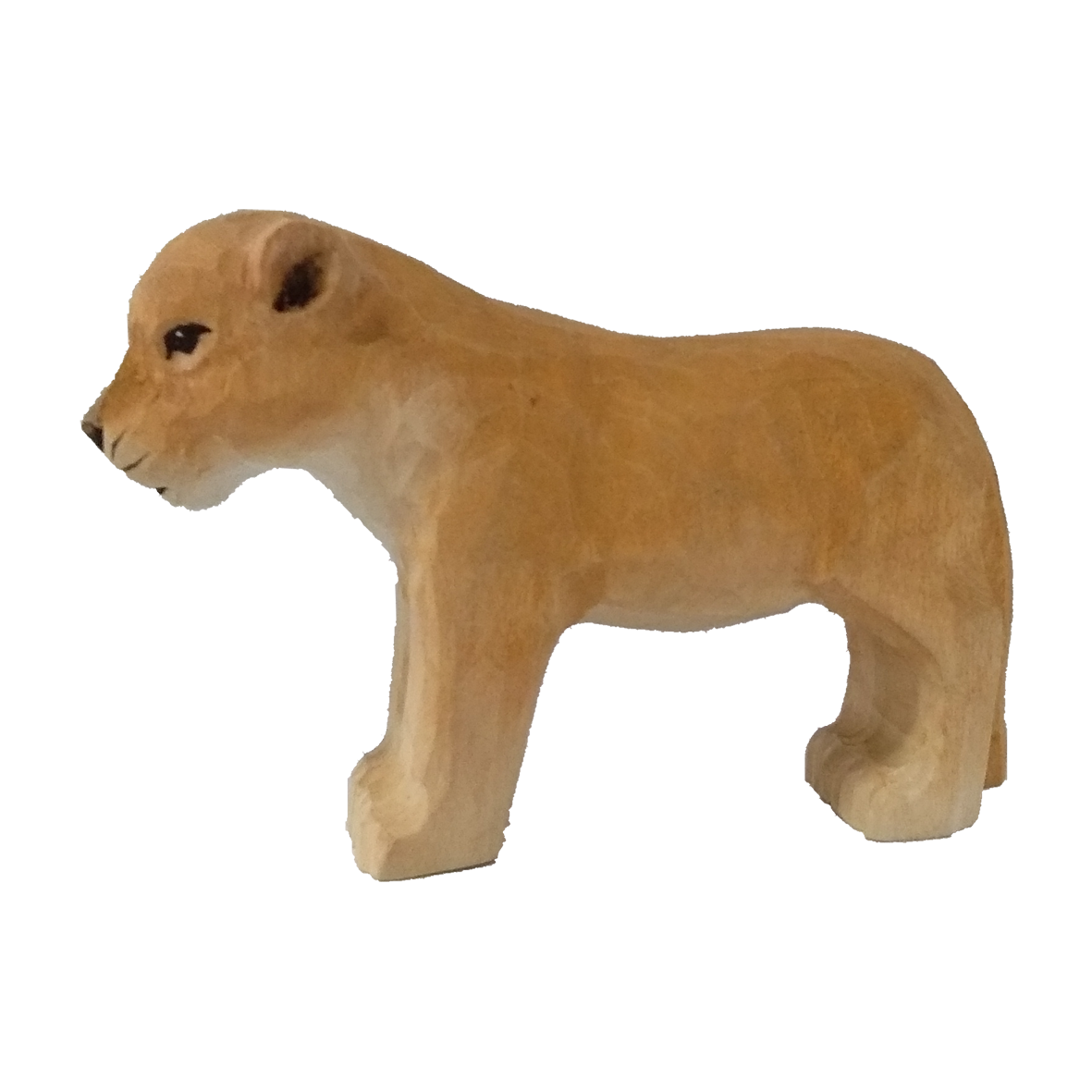 Figurine lionceau en bois