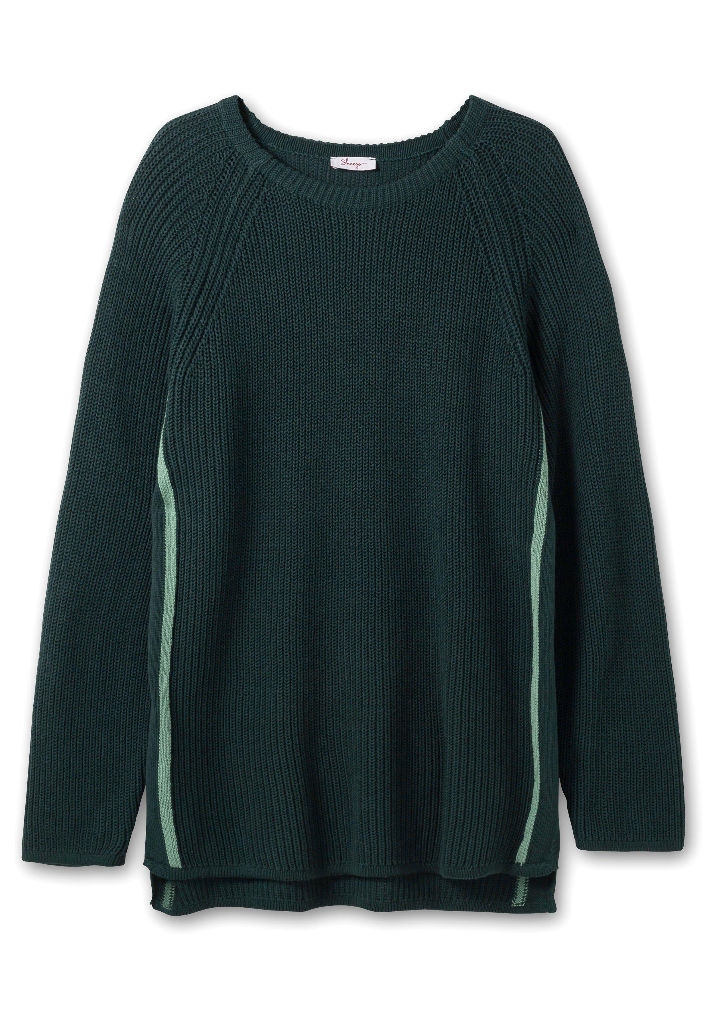 Pullover mit seitlichen Kontrastreifen
