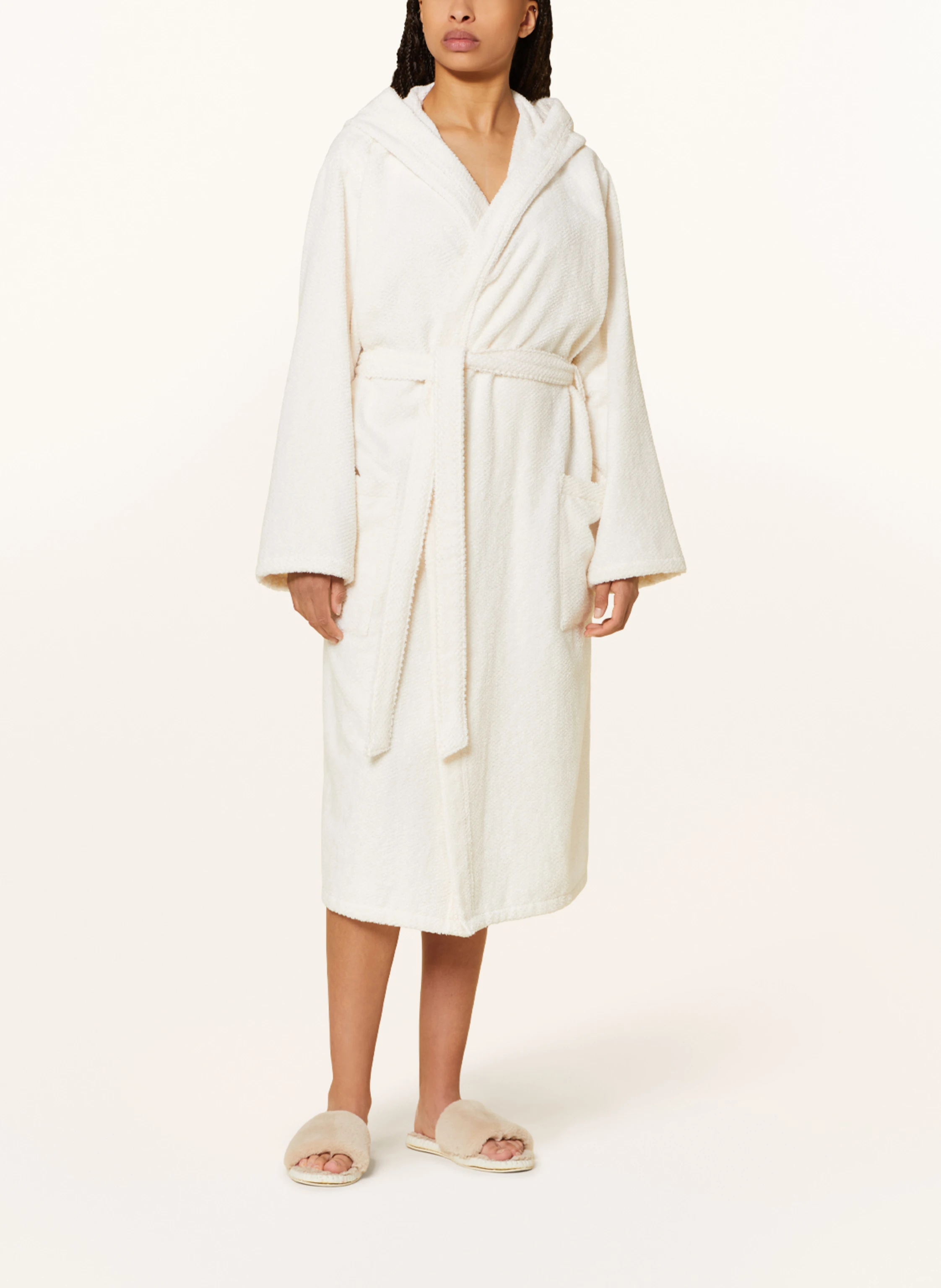 Cawö Damen-Bademantel PURE mit Kapuze