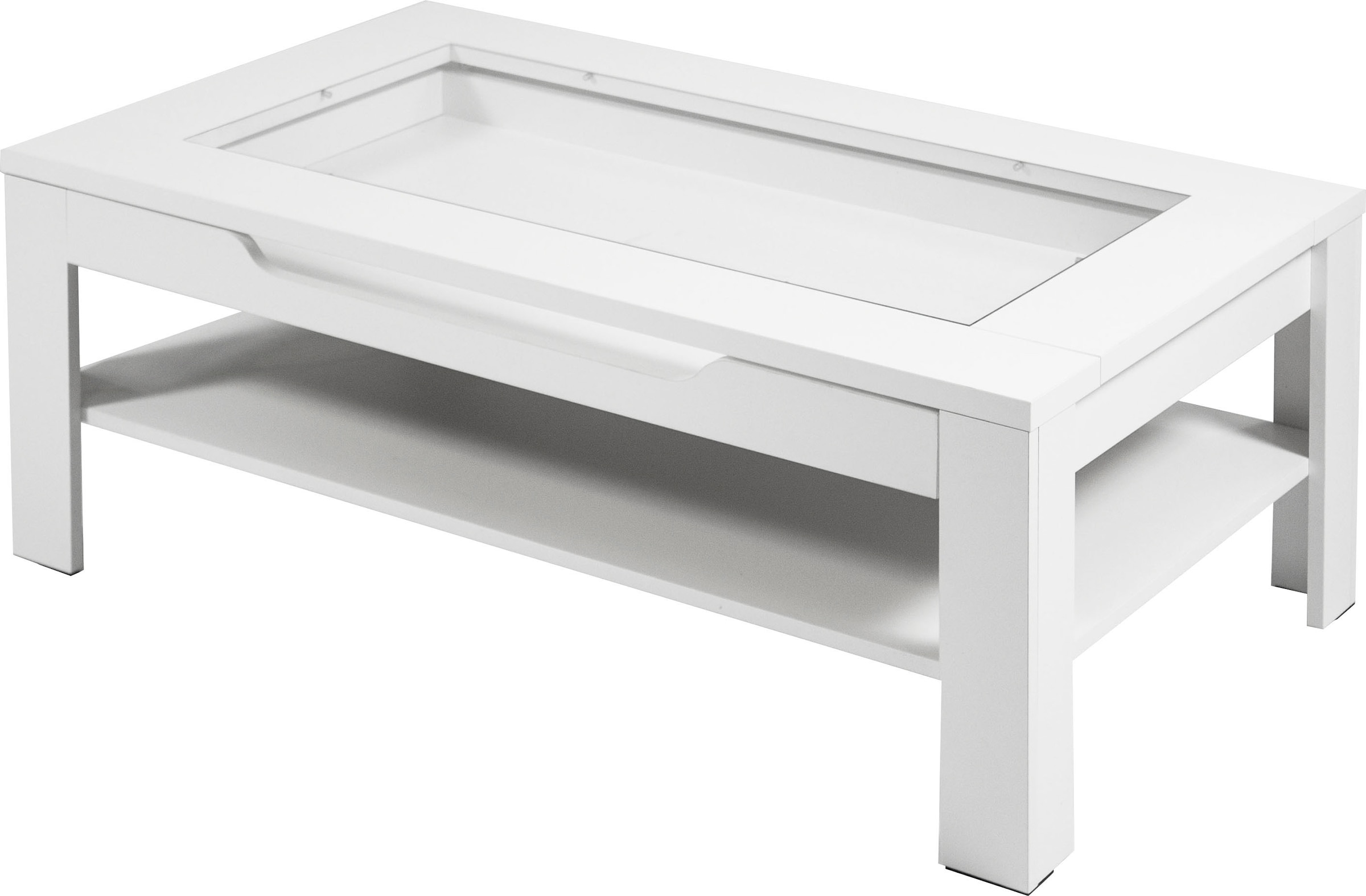 byLIVING Couchtisch »Ralph« Breite 110 cm, mit Glaseinsatz und Schubkasten