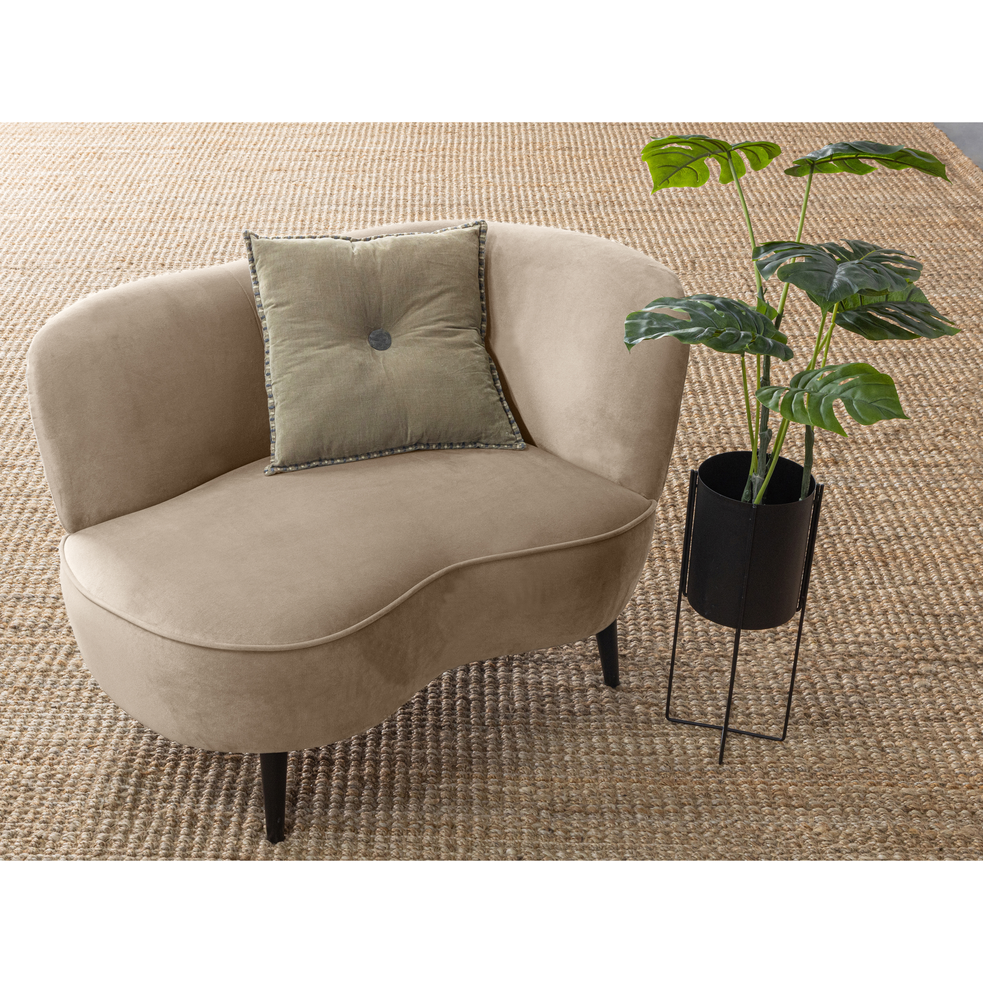 Lounge fauteuil Sara Sara Lounge Fauteuil Rechts - Teddy - Off white