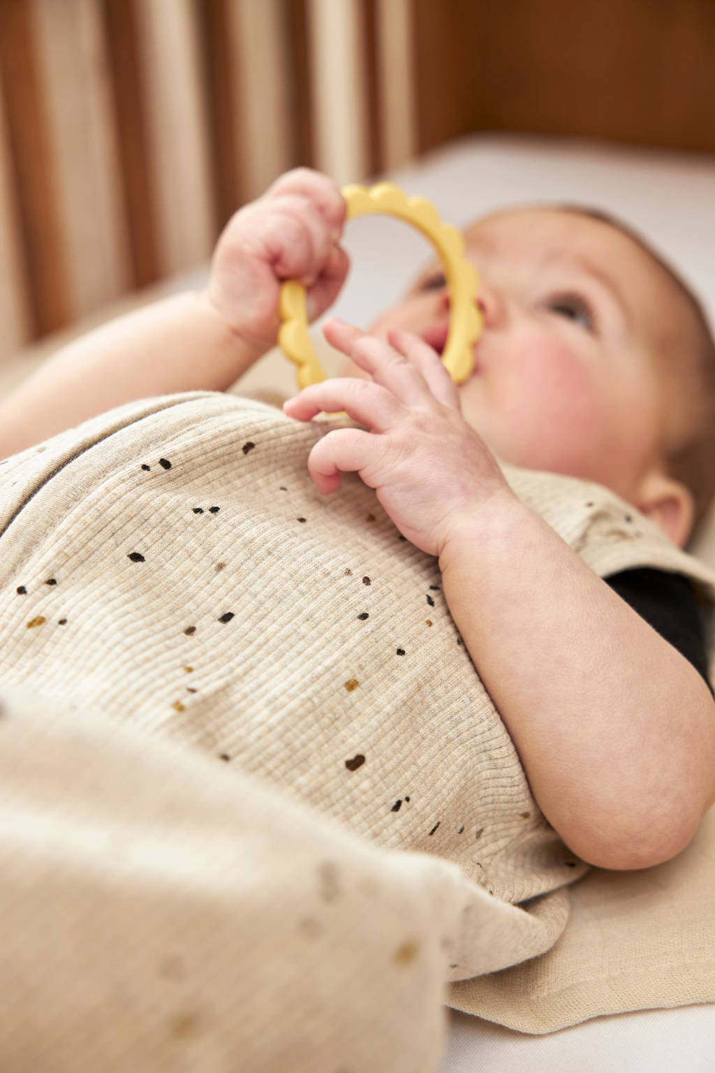 baby slaapzak Rib Mini Spot sand melange