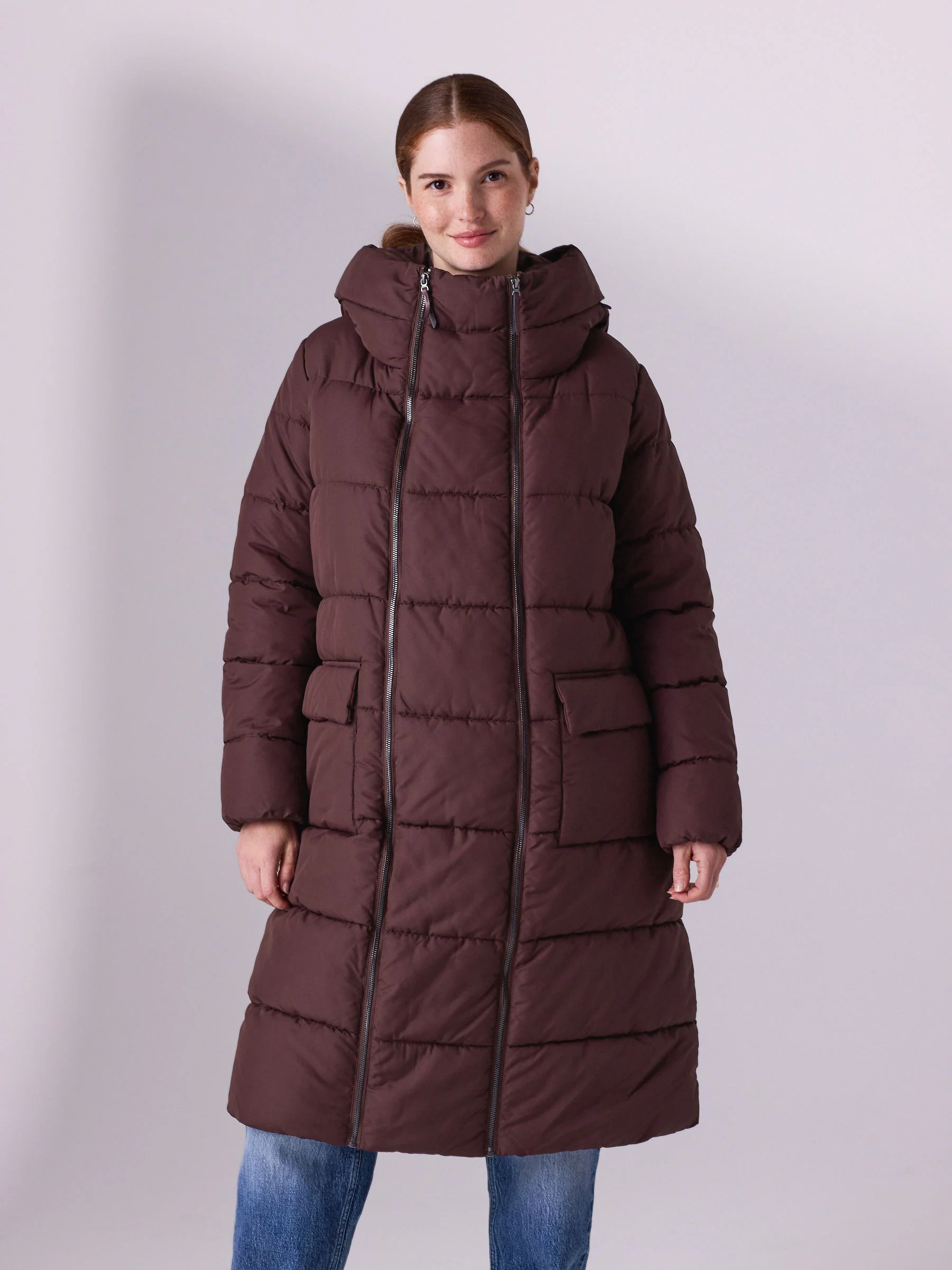 Bordeauxrood - Maternity Shower Resistant Coat