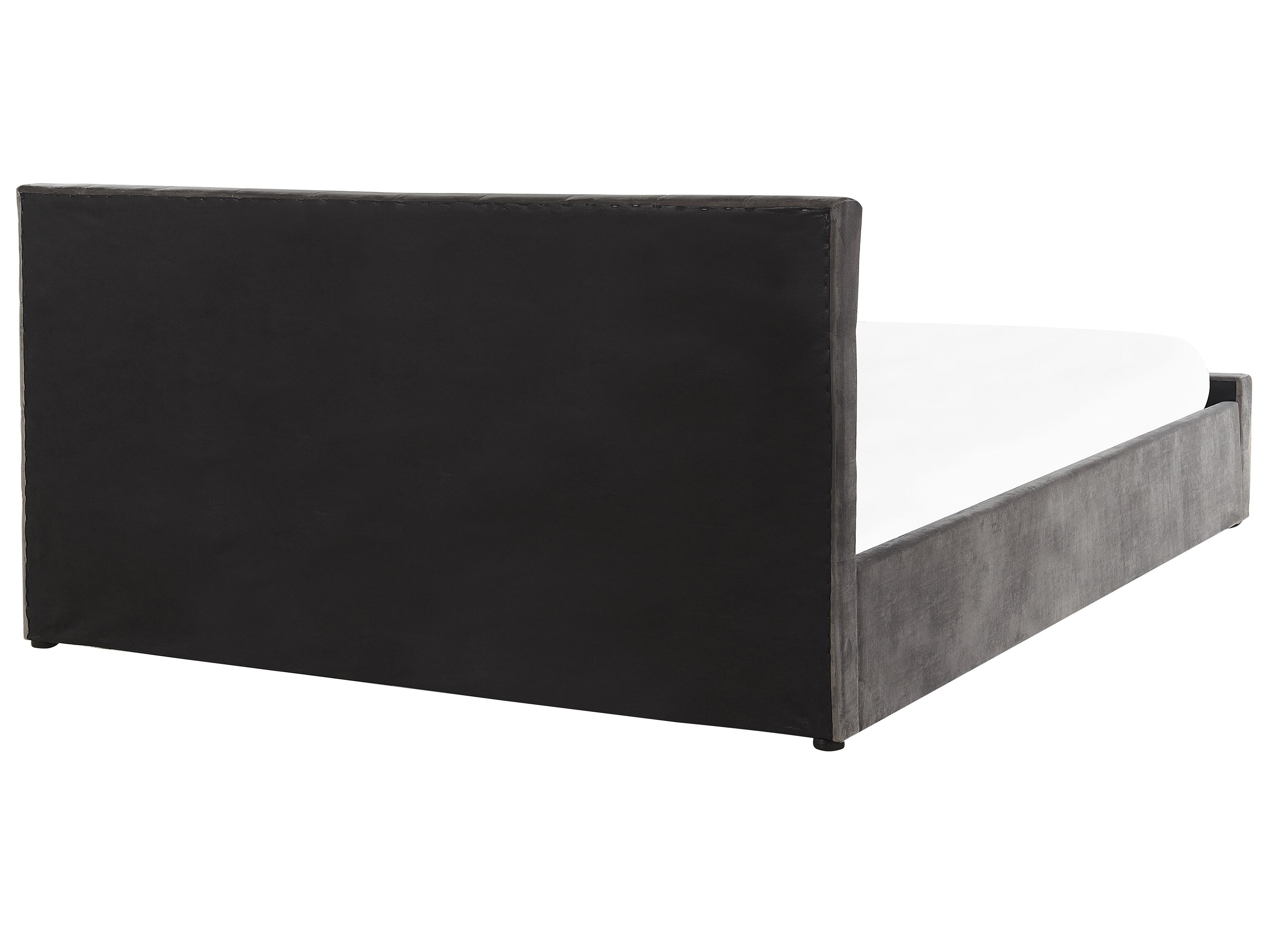 Bed met opbergruimte Fluweel AMIENS 180 x 200 cm Grijs