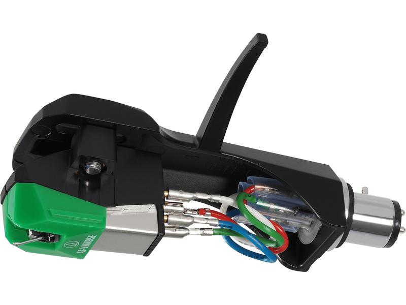 Audio-Technica Tonabnehmer AT-VM95E/H inklusive Headshell Stereotonabnehmer AT-VM95E mit Headshell AT-HS6BK