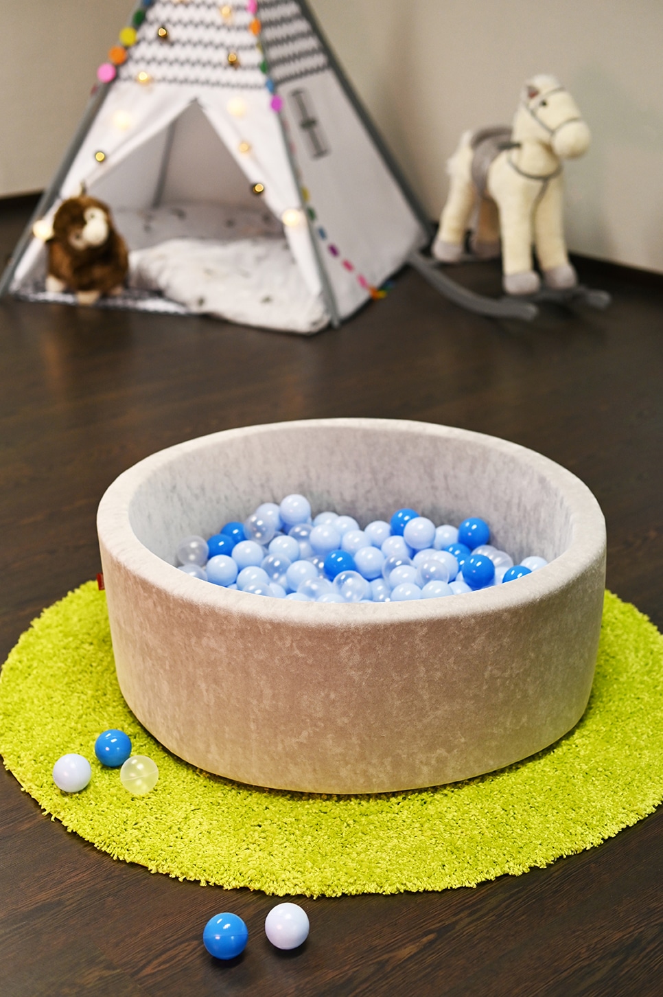 Knorrtoys® Bällebad »Soft, Grey« mit 300 Bällen soft Blue/Blue/transparent; Made in Europe