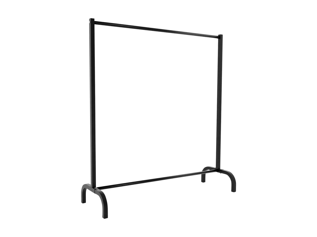 Portant à vêtement - Métal - 120x38x120 cm - Noir - Lara