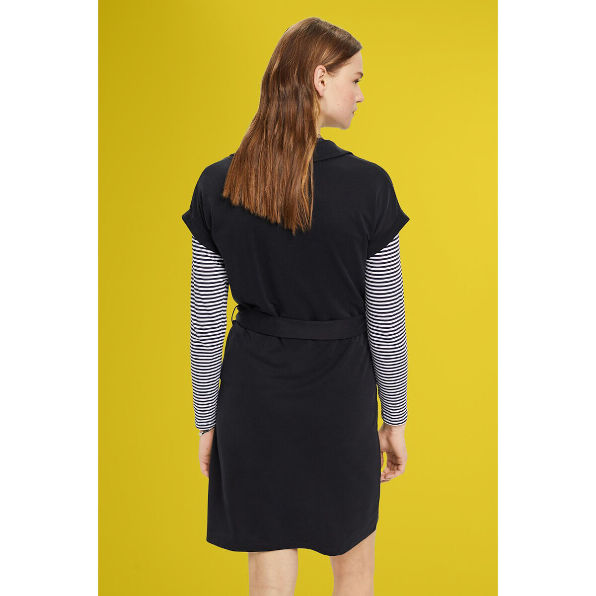 ESPRIT<br>Vestido com gola de camisa e mangas curtas