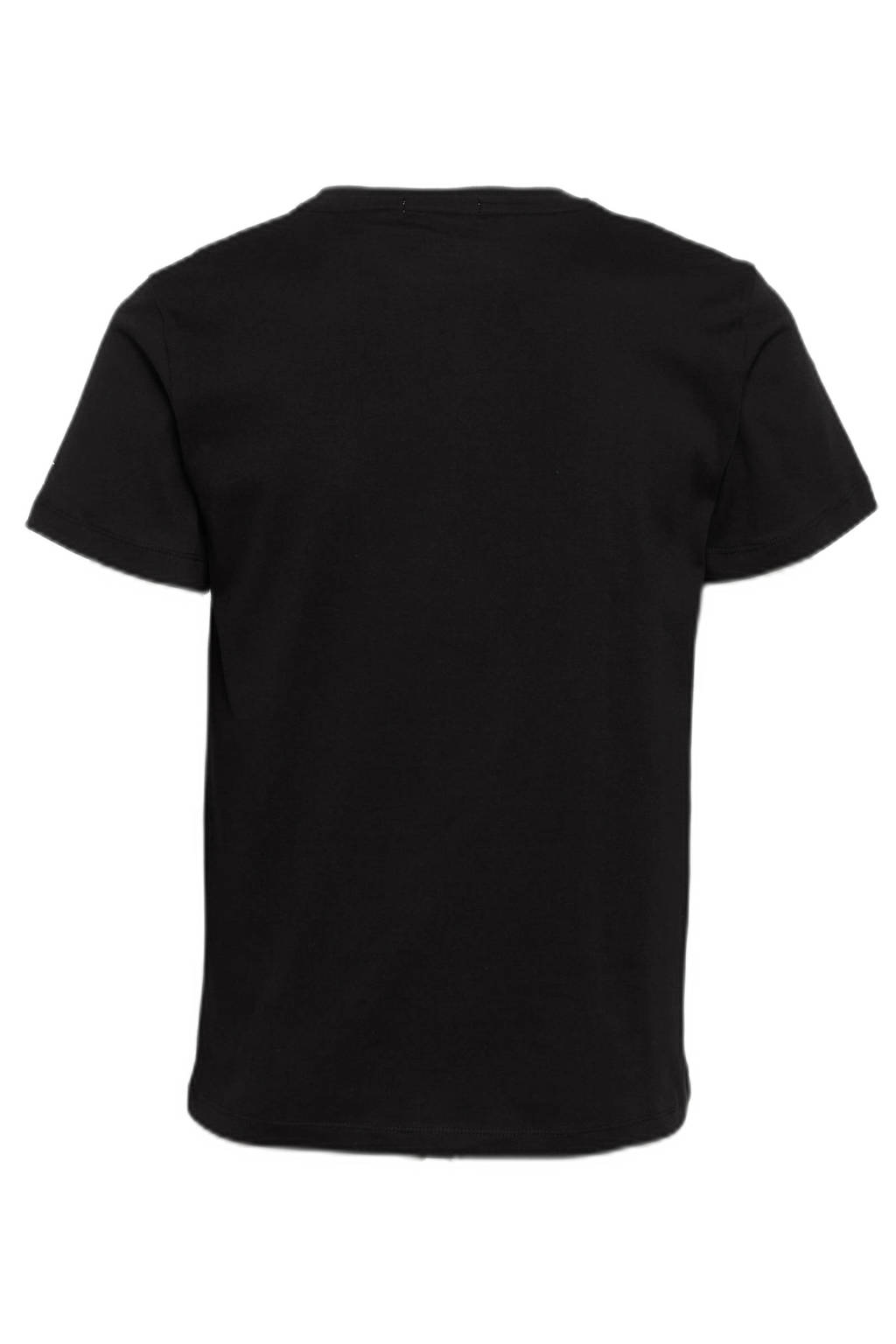 CALVIN KLEIN JEANS T-shirt van katoen zwart