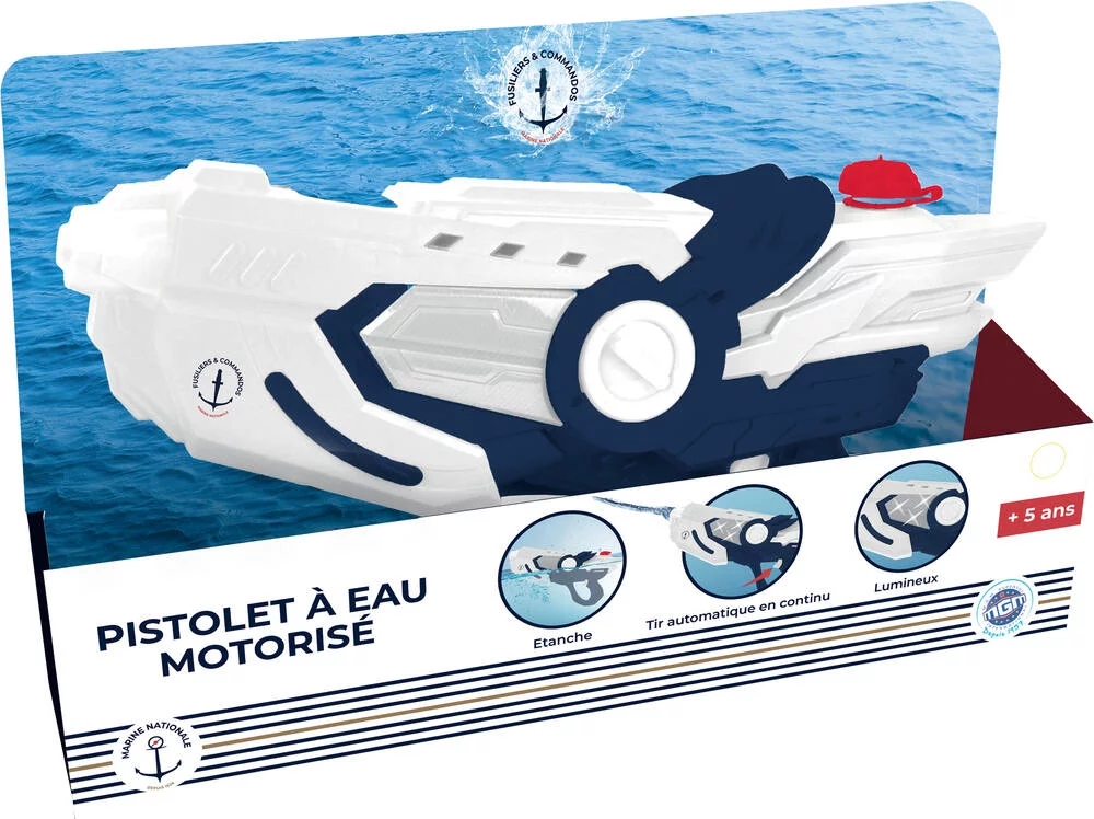 PISTOLET A EAU ELECTRIQUE MOTORISE LUMINEUX  45 CM