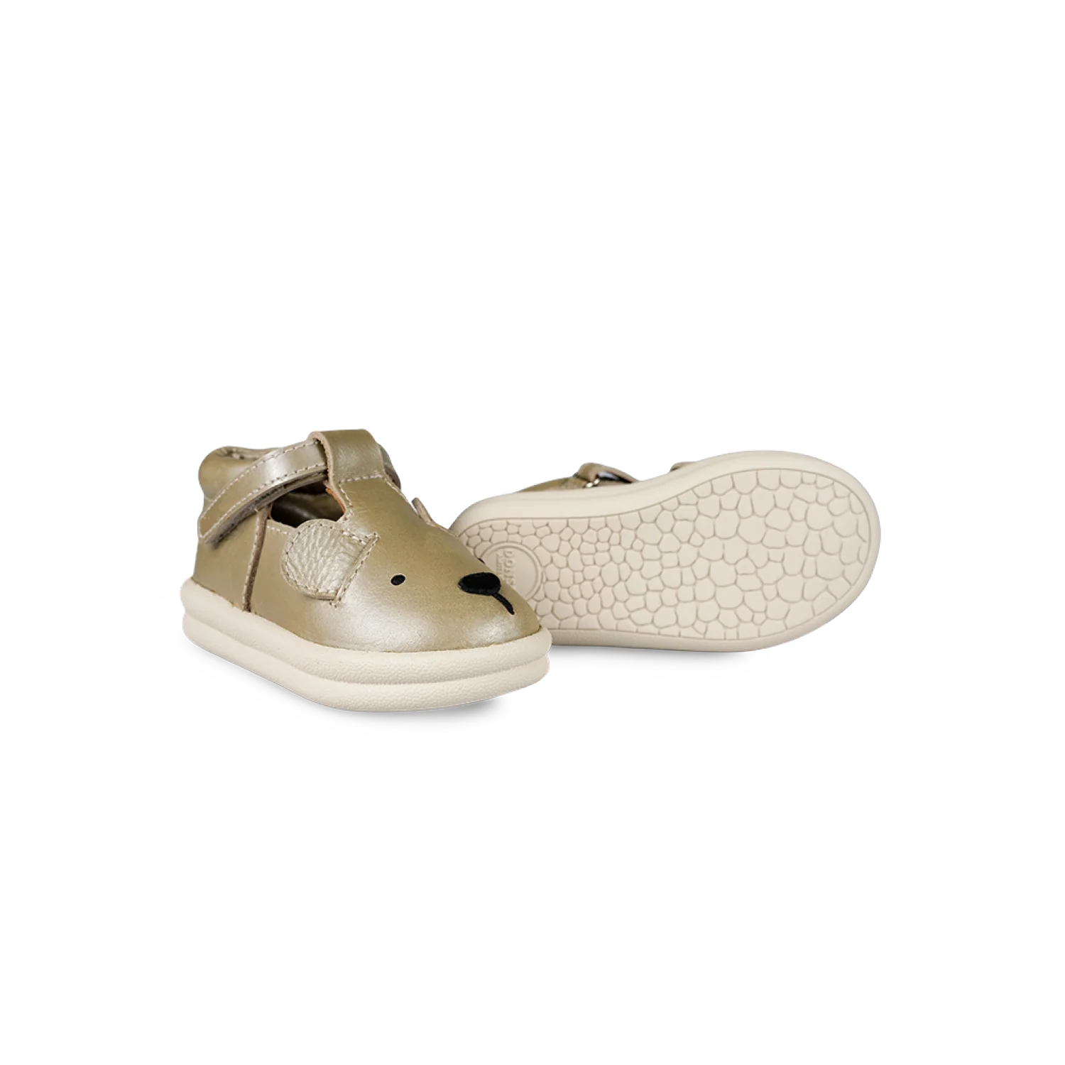 Zilpa Shoes | Bear | Champagne Metallic Leather