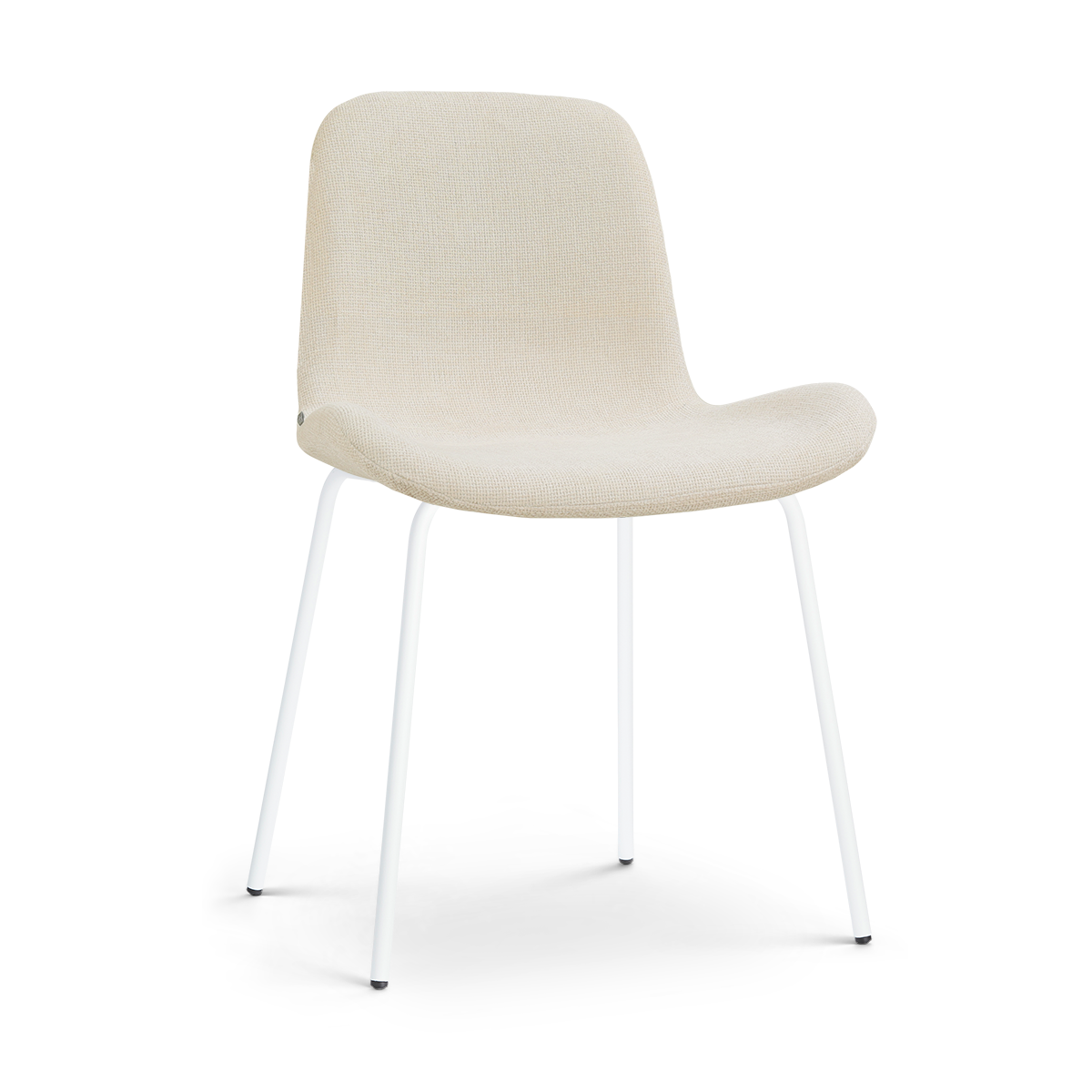 Eetkamerstoel Nora-Fé wit onderstel cottonbeige