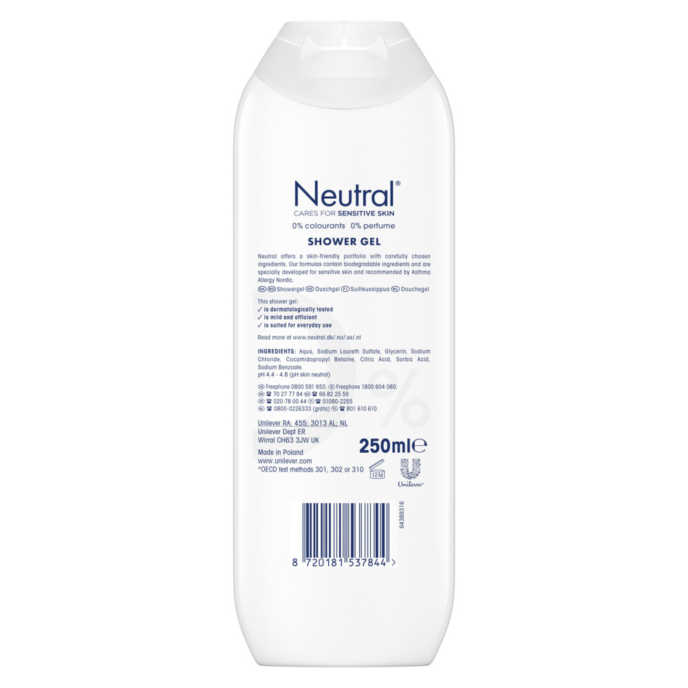 Neutral Douchegel Parfumvrij250 ml
