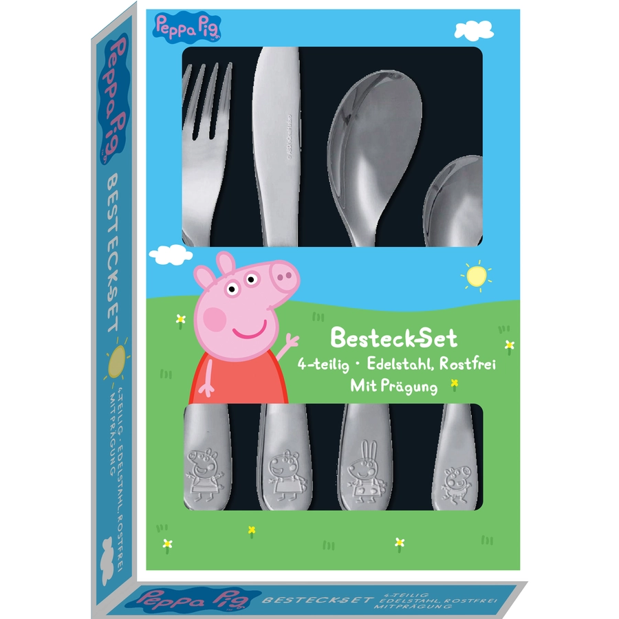 p:os Besteckset Peppa Pig, 4tlg