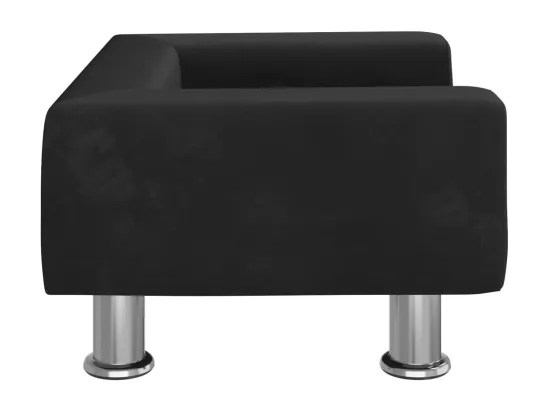 Canapé pour enfants noir 50x40x26,5 cm velours