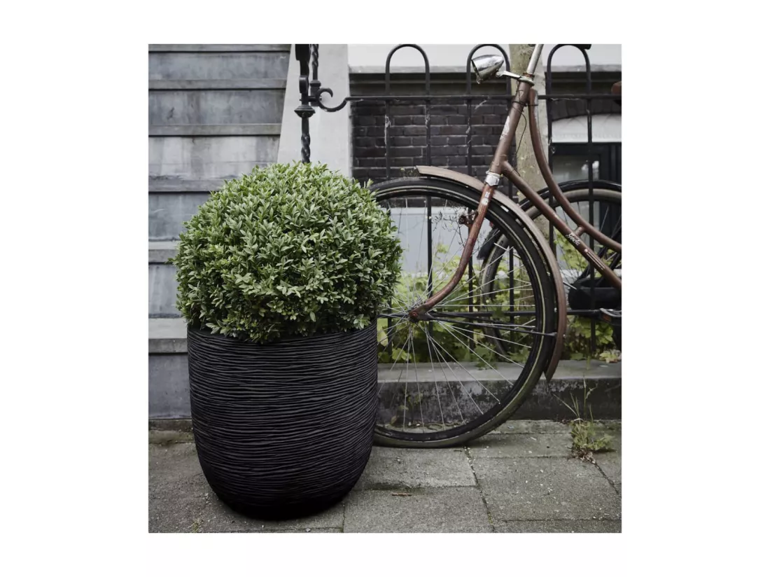 Jardinière Rib 43 x 41 cm Noir KBLR933