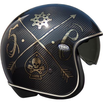Casque Premier VINTAGE CARBON NX GOLD CHROME - Noir / Jaune