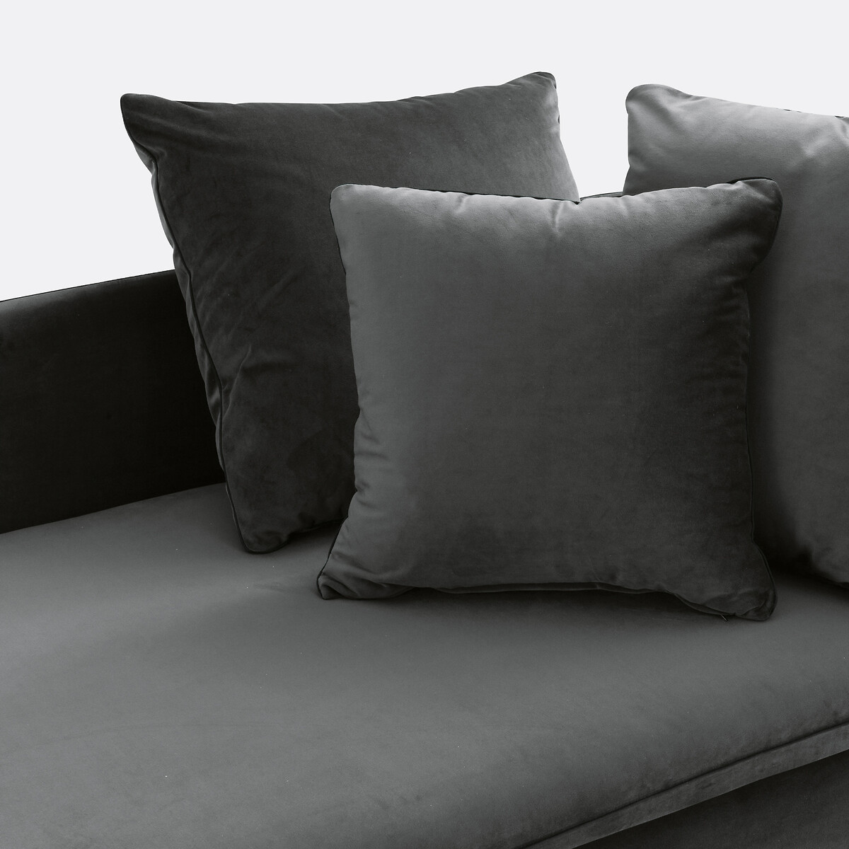 LA REDOUTE INTERIEURS<br>Cadeira longa, conversível, veludo D179 cm, Ivete