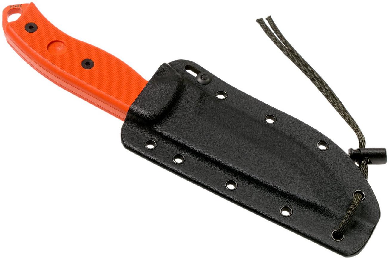 ESEE Model 5 Orange 5POROR G10 survivalmes met kydex schede   riemclip