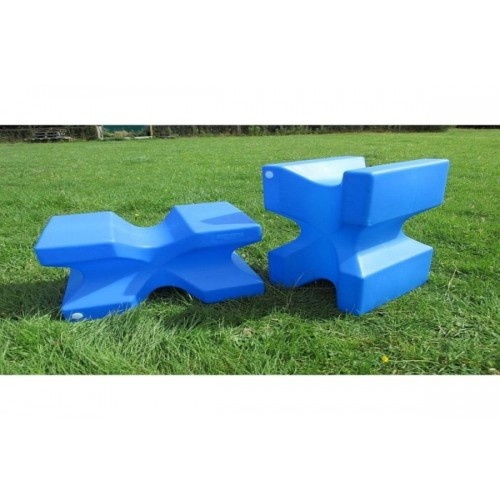 Blocos X clássicos para saltos a cavalo