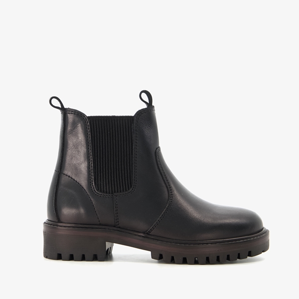 Groot leren jongens Chelsea boots zwart