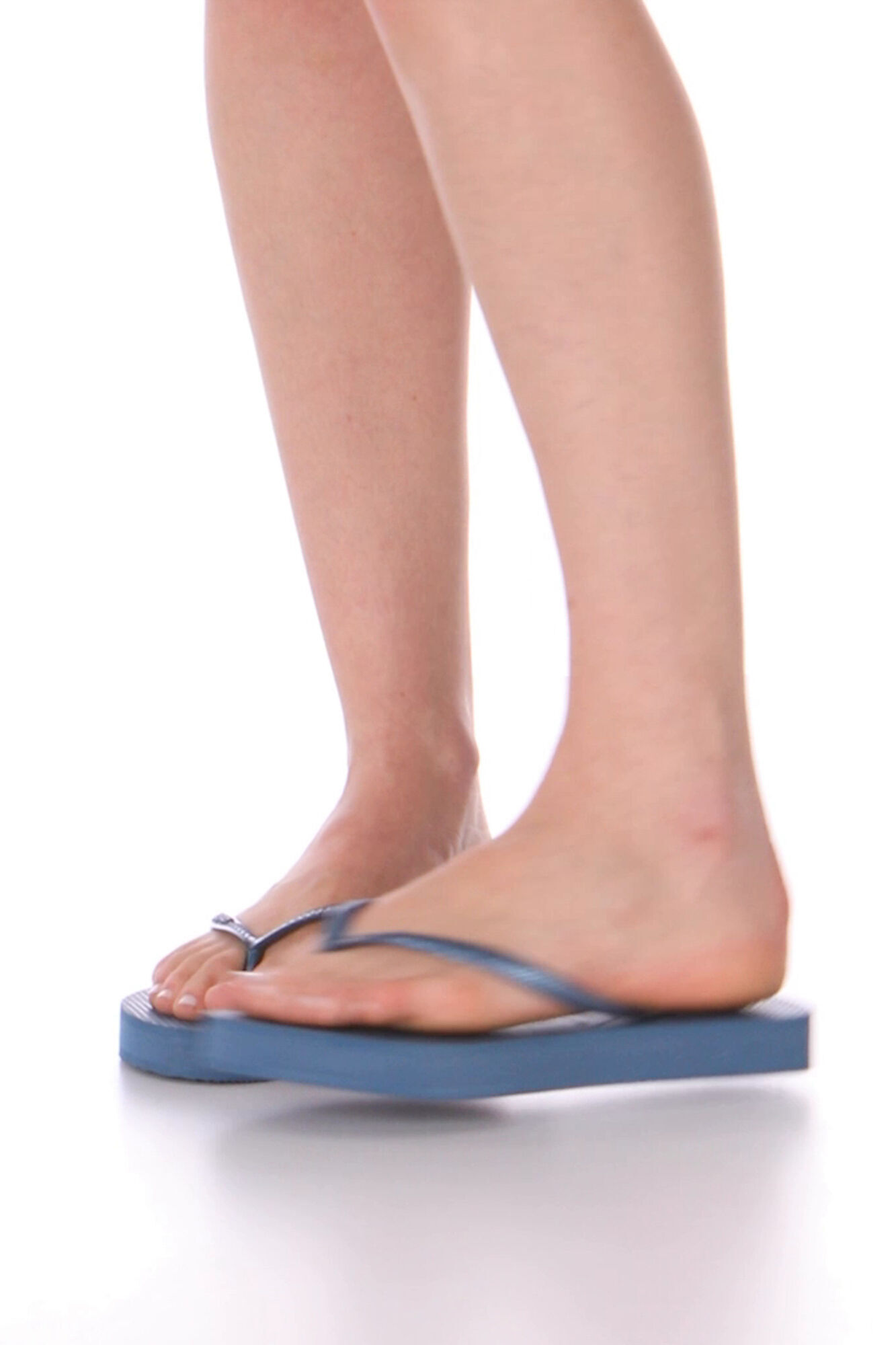 Chinelo Hav. Plataforma fina - azul