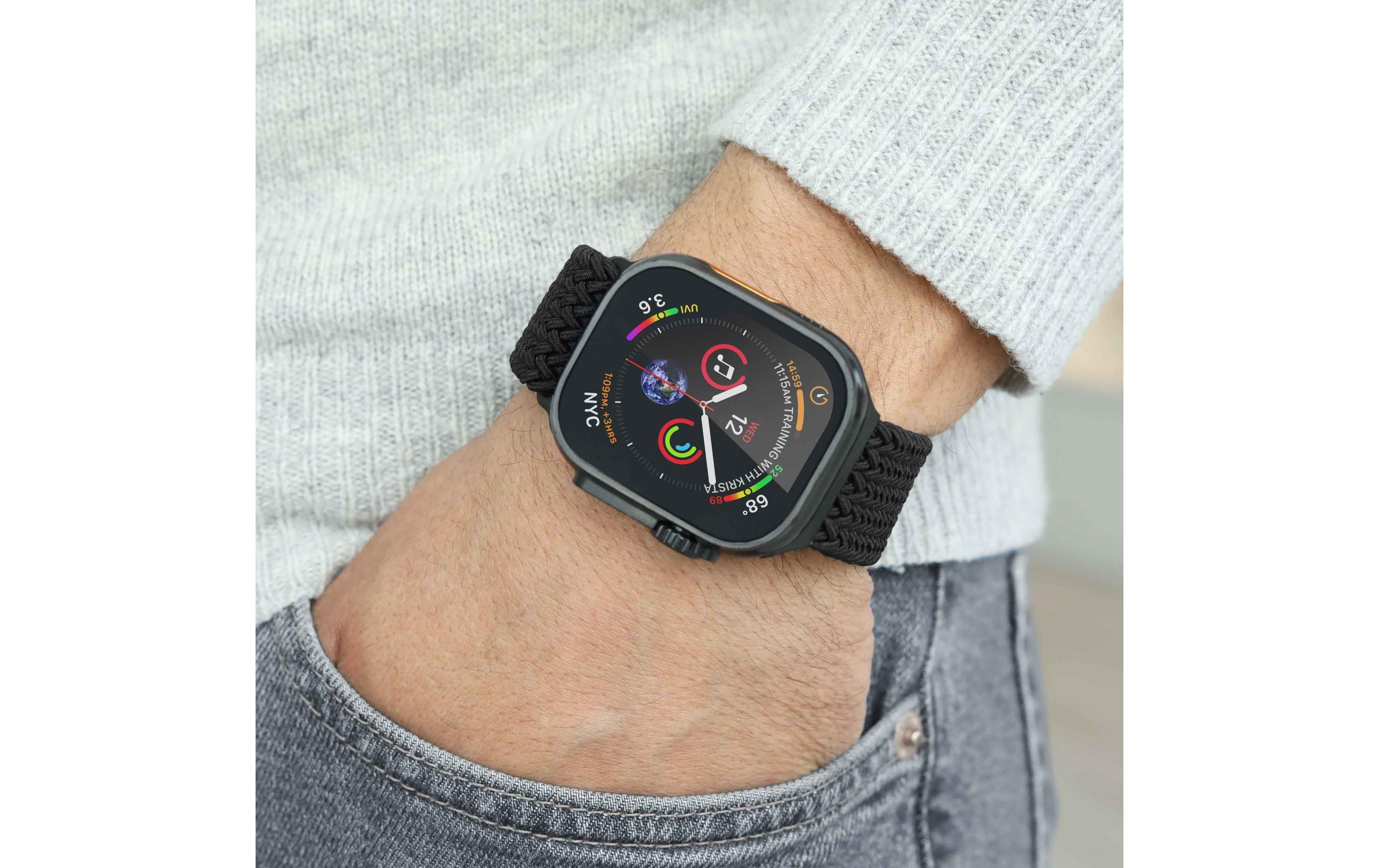 Armband Woven Loop Apple Watch 40/41/42 mm BlackArmband für Apple Watch 40/41/42 mm