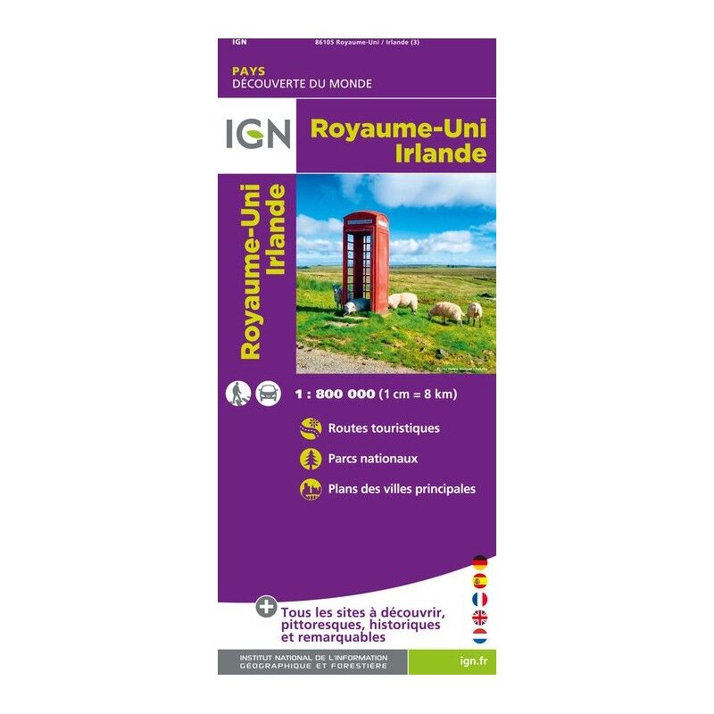 Royaume-Uni / Irlande - Carte topographique