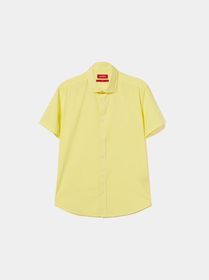 Camisa slim fit de manga curta