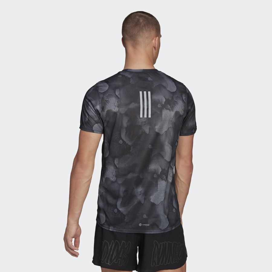 adidas T-shirt d'Entraînement Fast Graphic GFX - Noir/Argenté