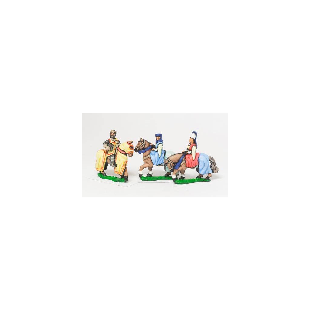 Command: King / General & two Mounted Ladies 1300-1360AD