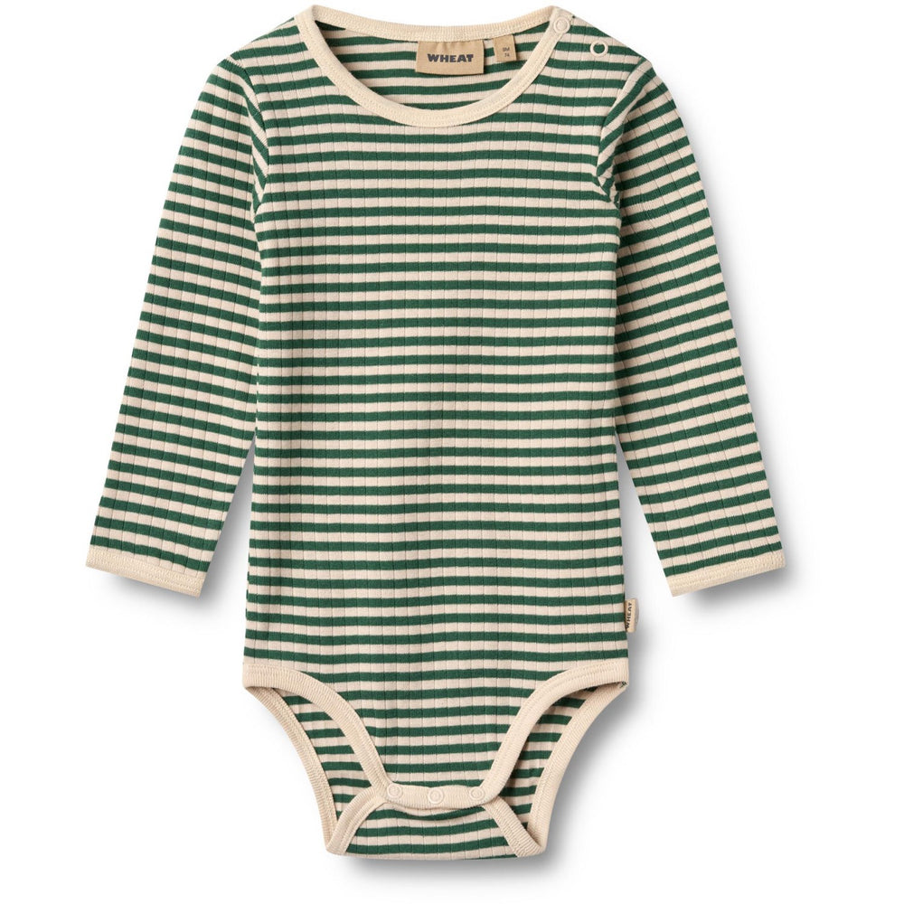 Køb Wheat Green Stripe Body L/S Berti