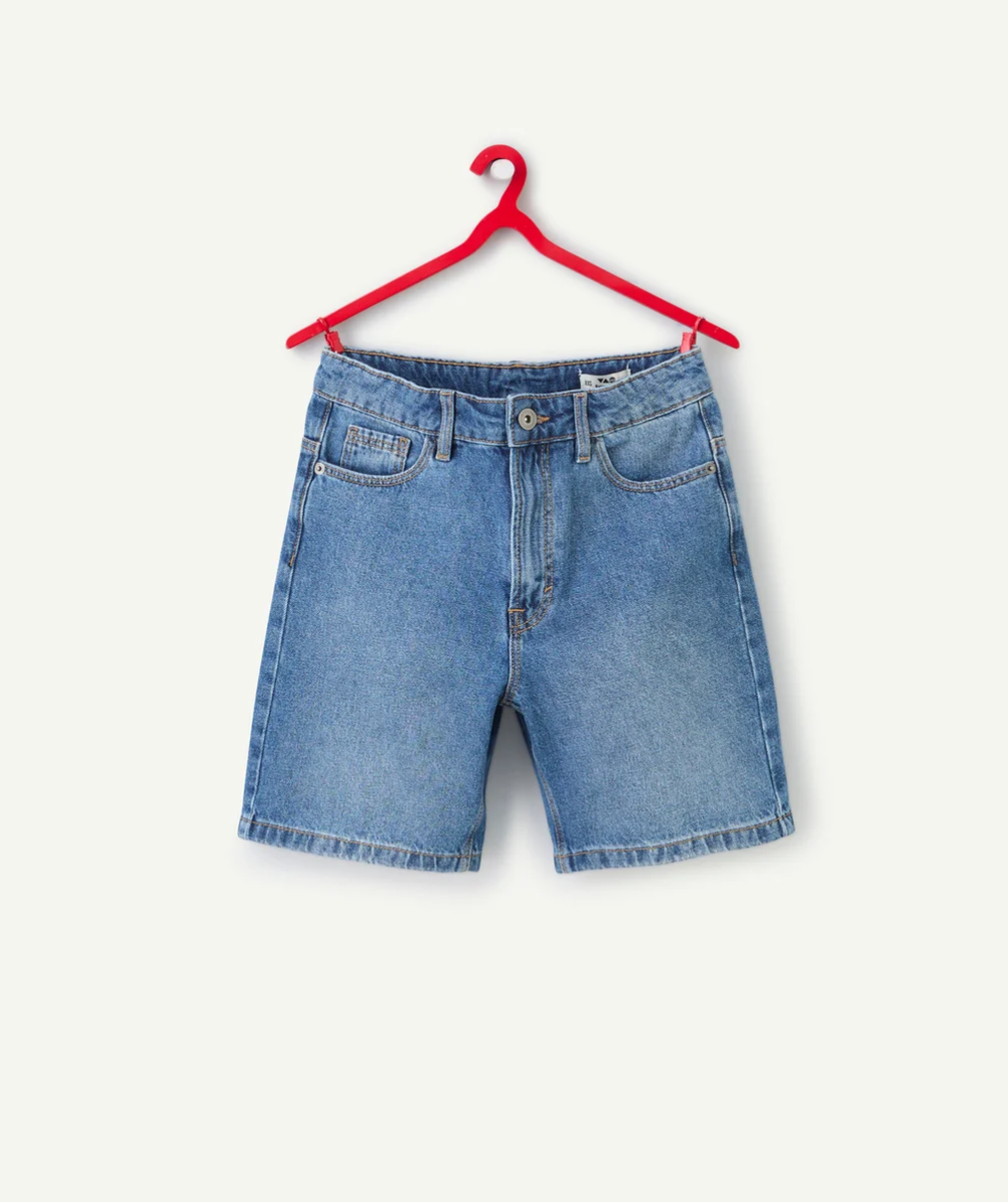 bermuda regular garçon en denim low impact