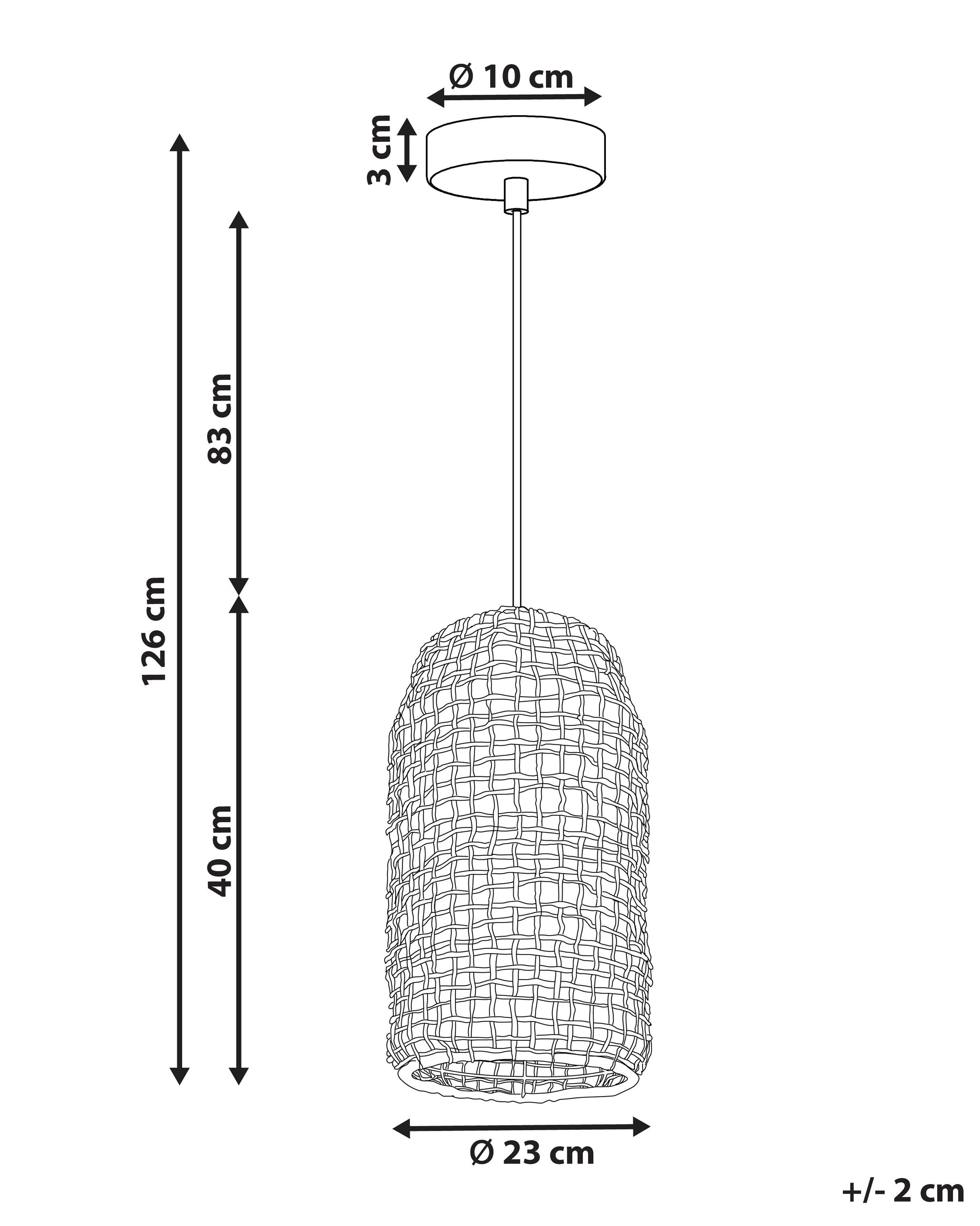 Hanglamp LUCITE Papierkoord Natuurlijk