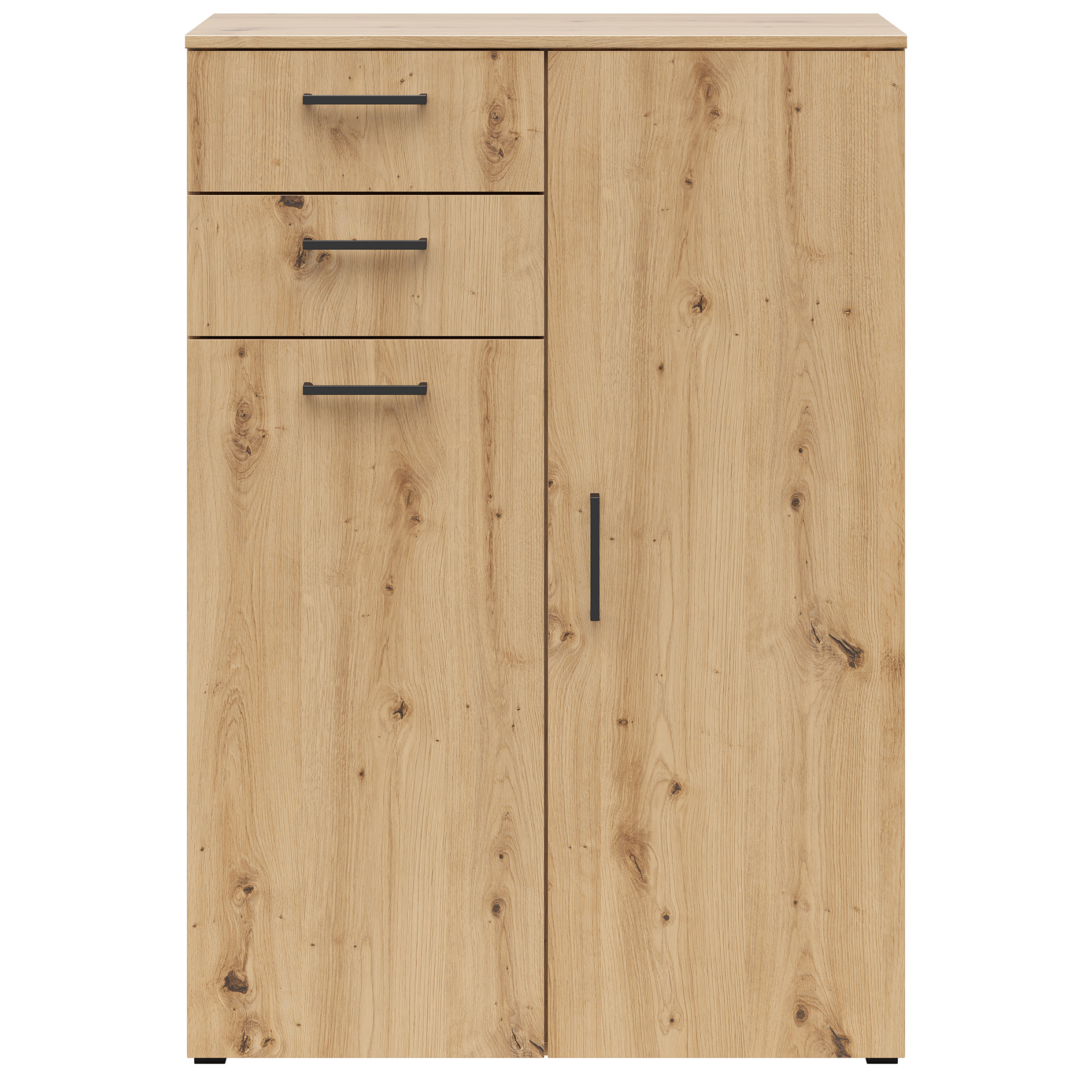 Kommode - Artisan Eiche - 2 Türen - 2 Schubkästen - 80 cm
