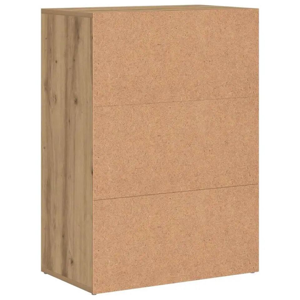 vidaXL - Schoenenkast met 1 lade 2 deuren - Artisan eiken - Hout - 60x35x84 cm