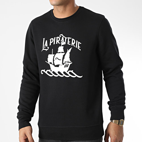 Sweat Crewneck Bateau Noir Blanc