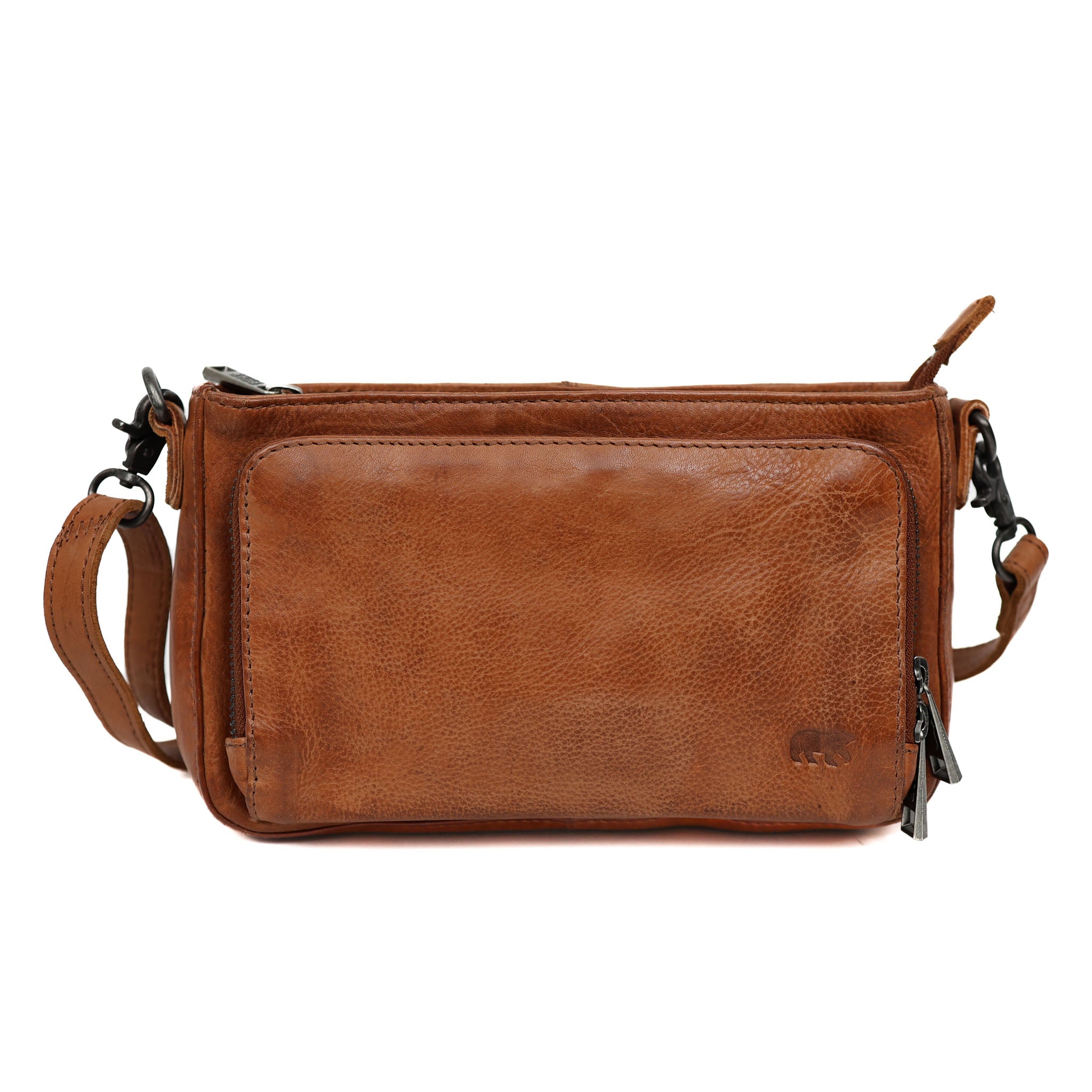 Klein hand-/schoudertasje 'Livia' cognac COGNAC