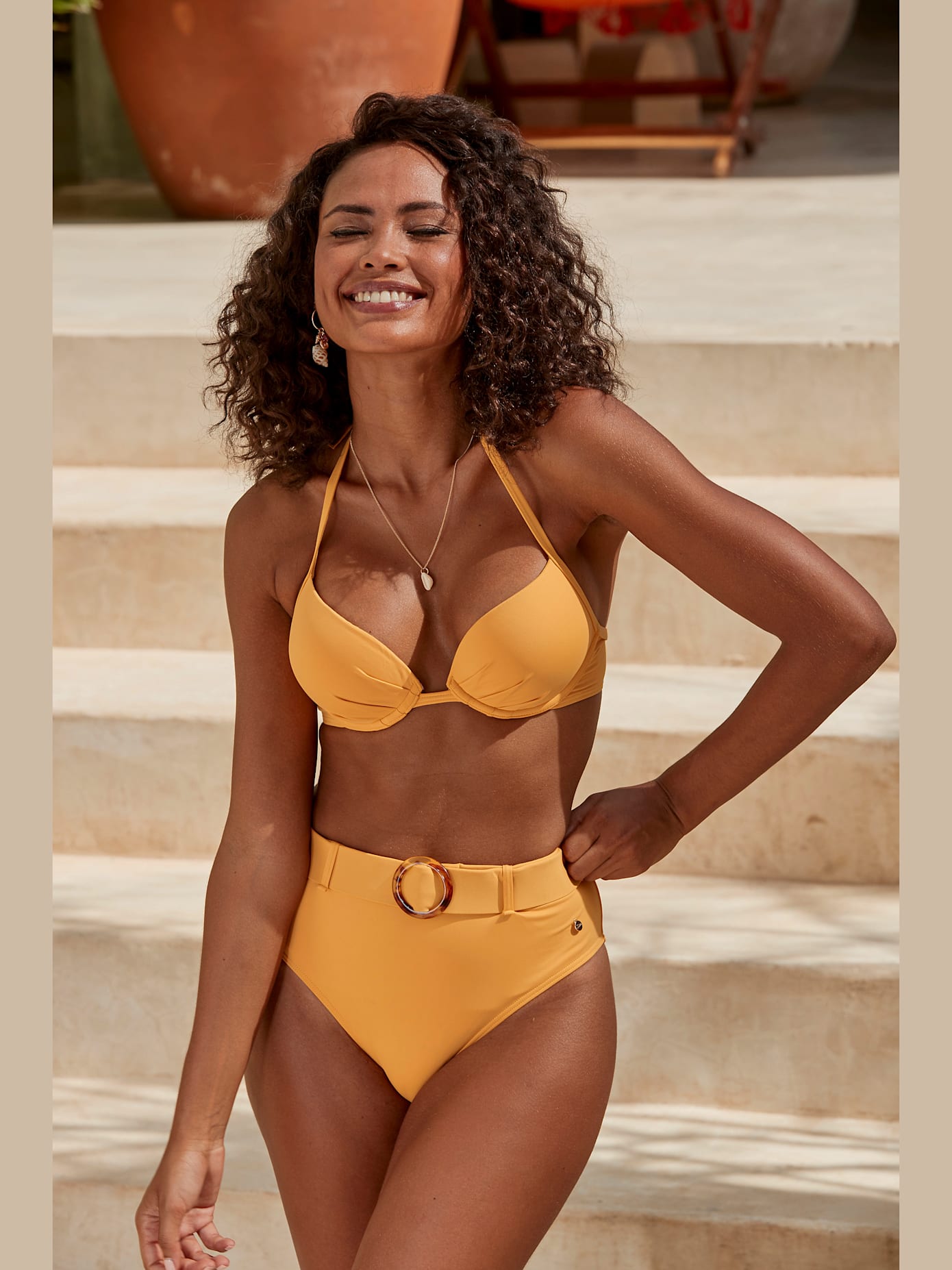 Haut de bikini push-up coussin intégré