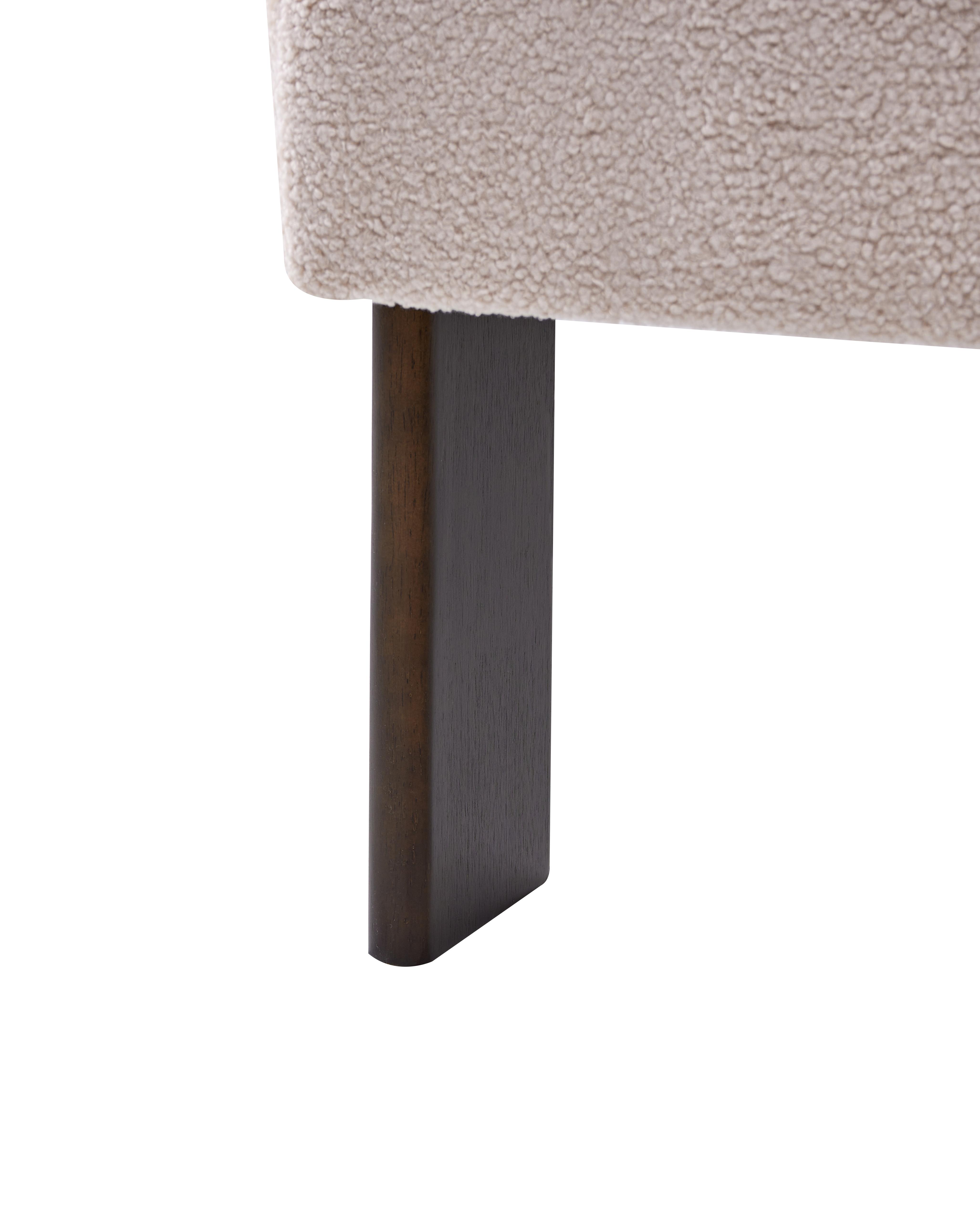 Fauteuil ILBRO Bouclé Donkerbruin/beige