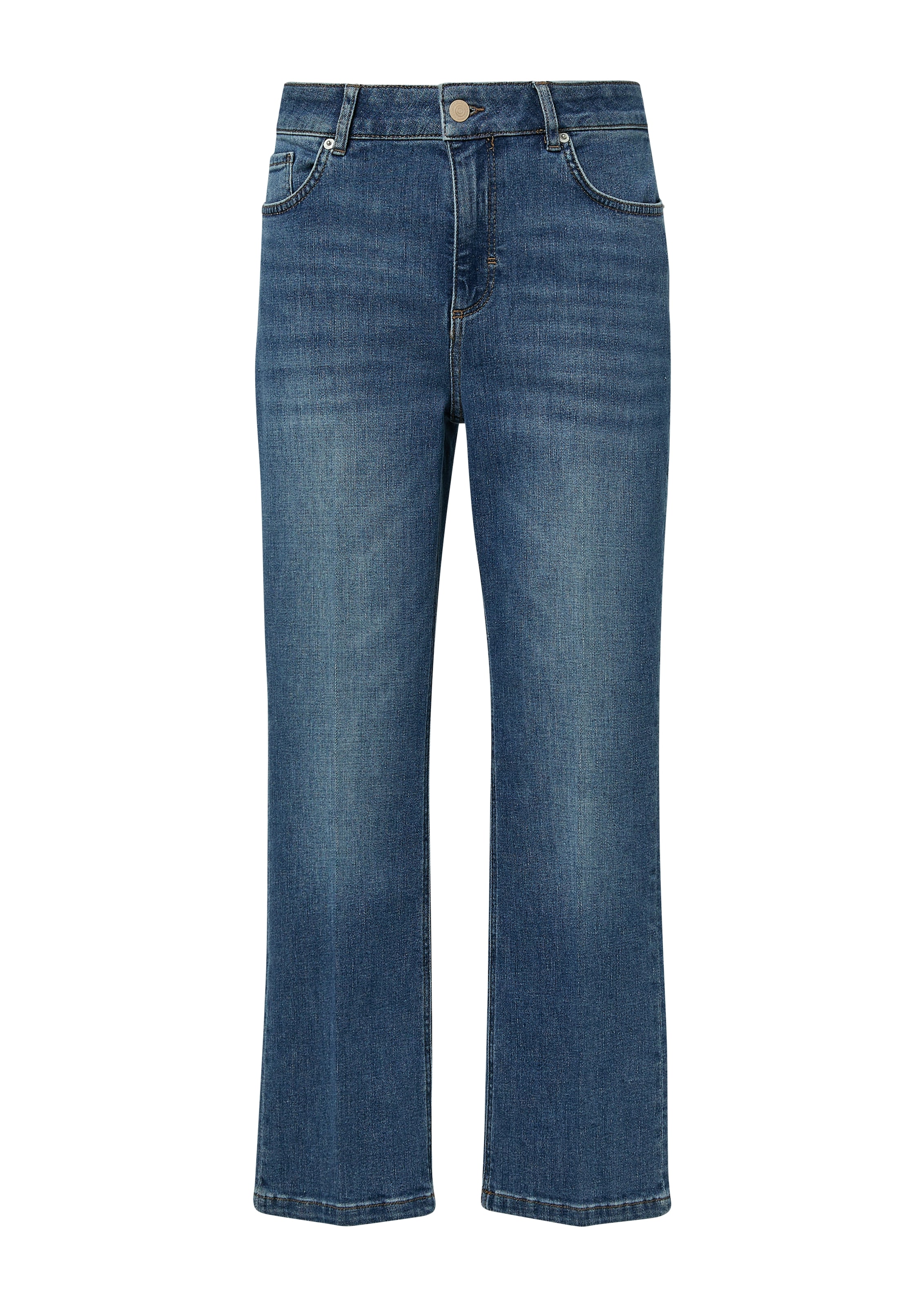 comma casual identity Ankle-Jeans , washed, 5-Pocket, casual, flared leg, Baumwollmischung