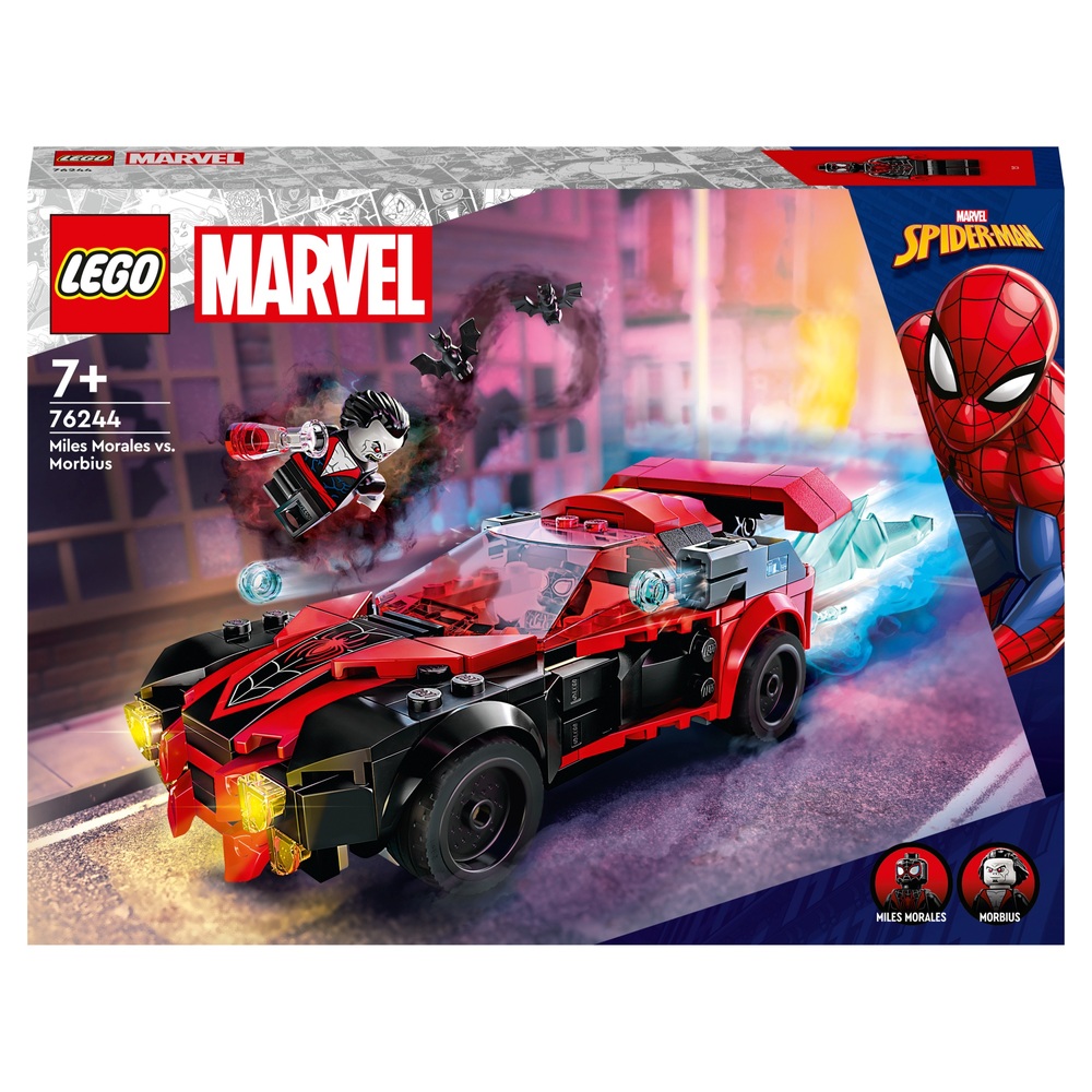 LEGO 76244 Marvel Miles Morales vs. Morbius Spielzeugauto-Set